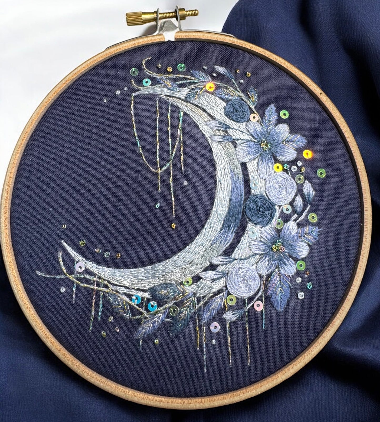 Blue Moon Colour Printed Fabric Panel + Instructions