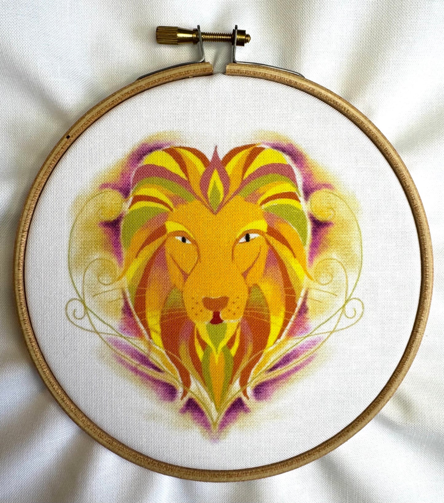 Zodiac Colour Printed Fabric Panel