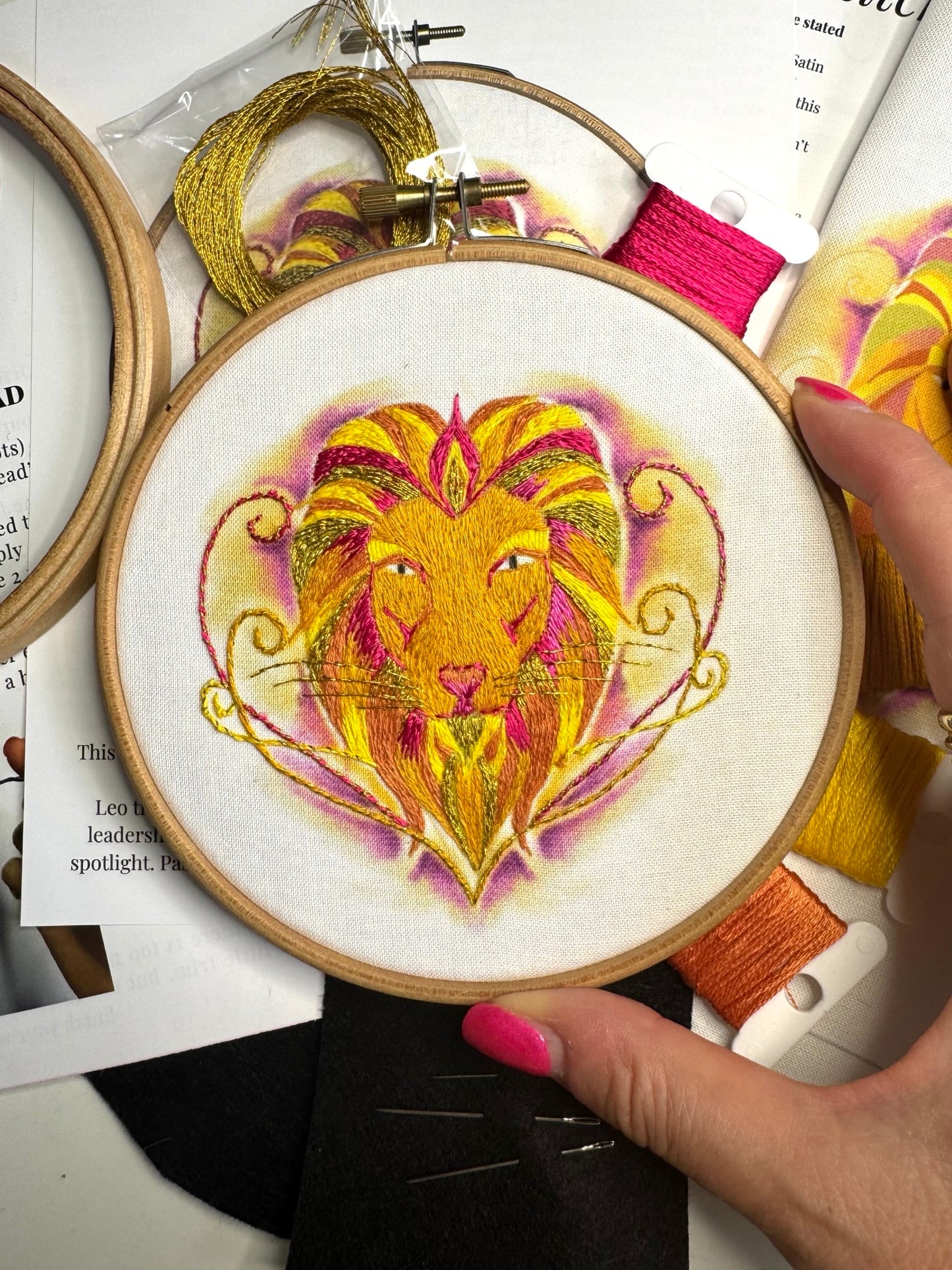 Leo Embroidery Kit