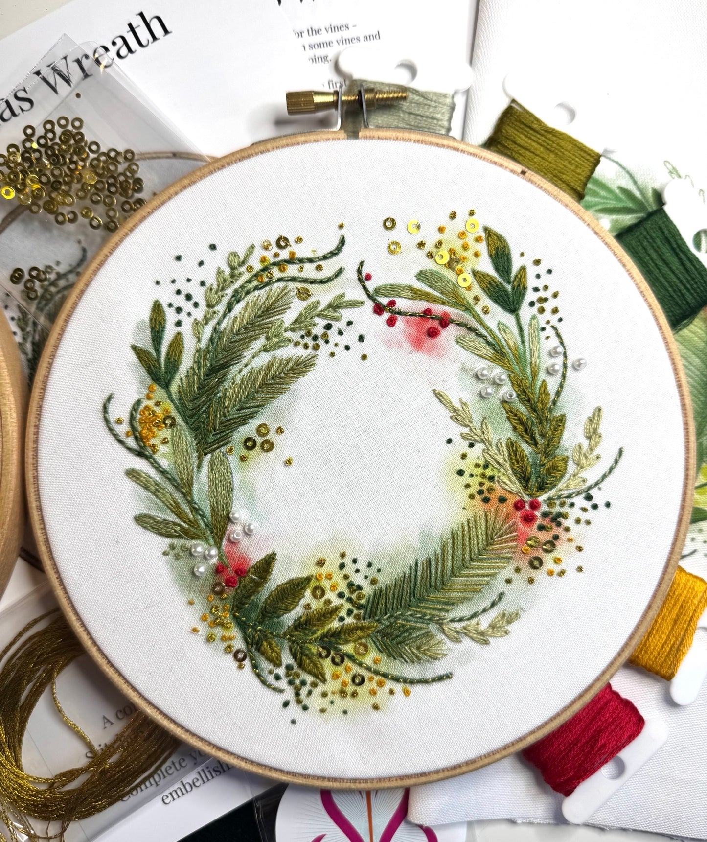 Christmas Wreath Embroidery Kit