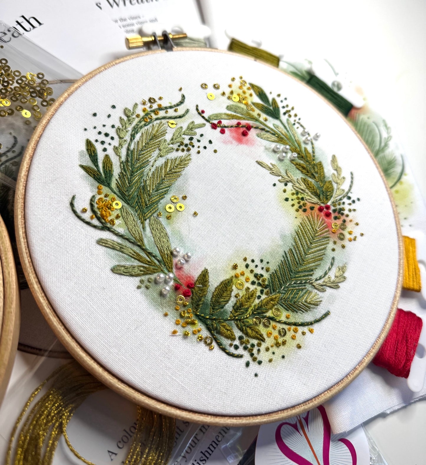 Christmas Wreath Embroidery Kit