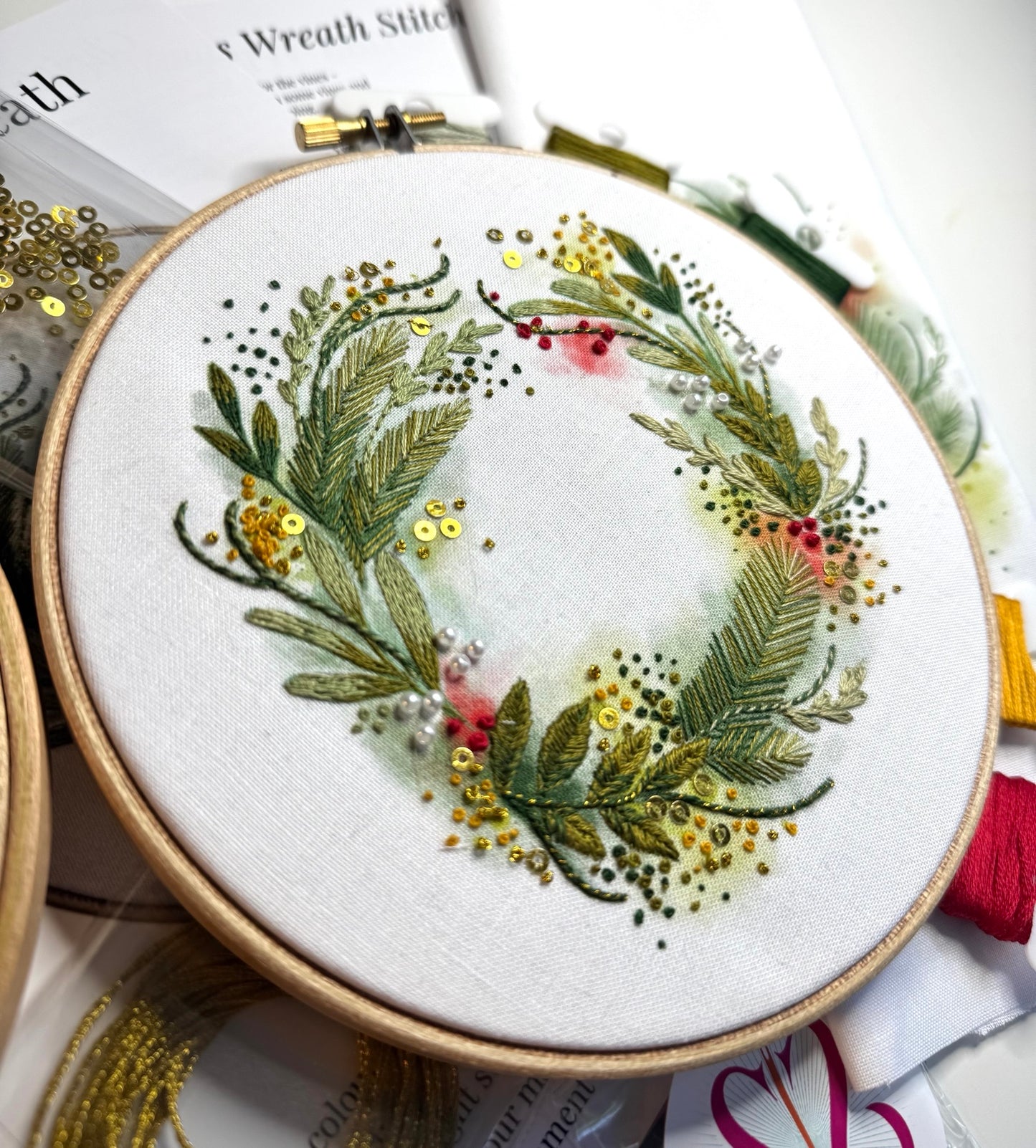 Christmas Wreath Embroidery Kit