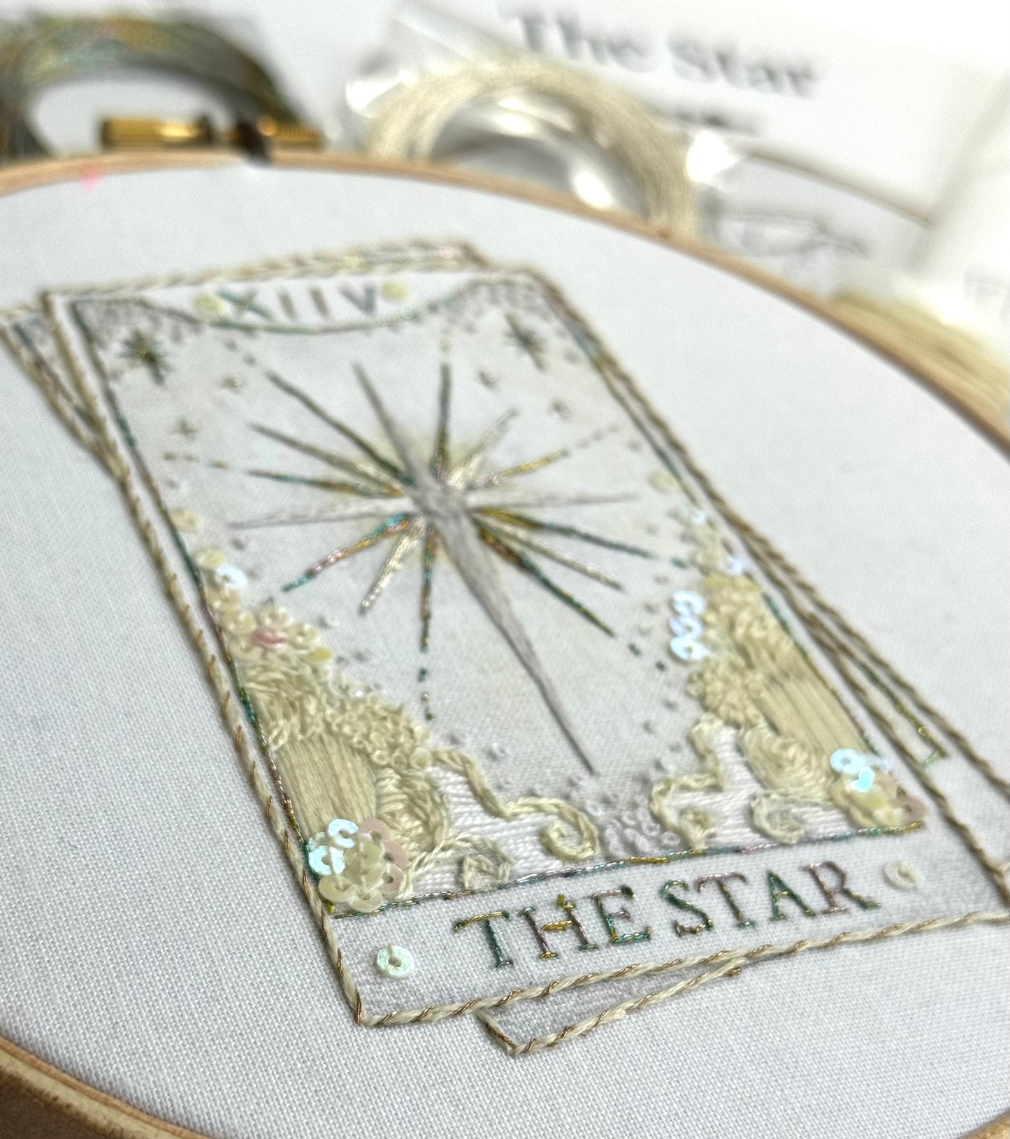 The Star Tarot Card Colour Printed Fabric Panel + Instructions