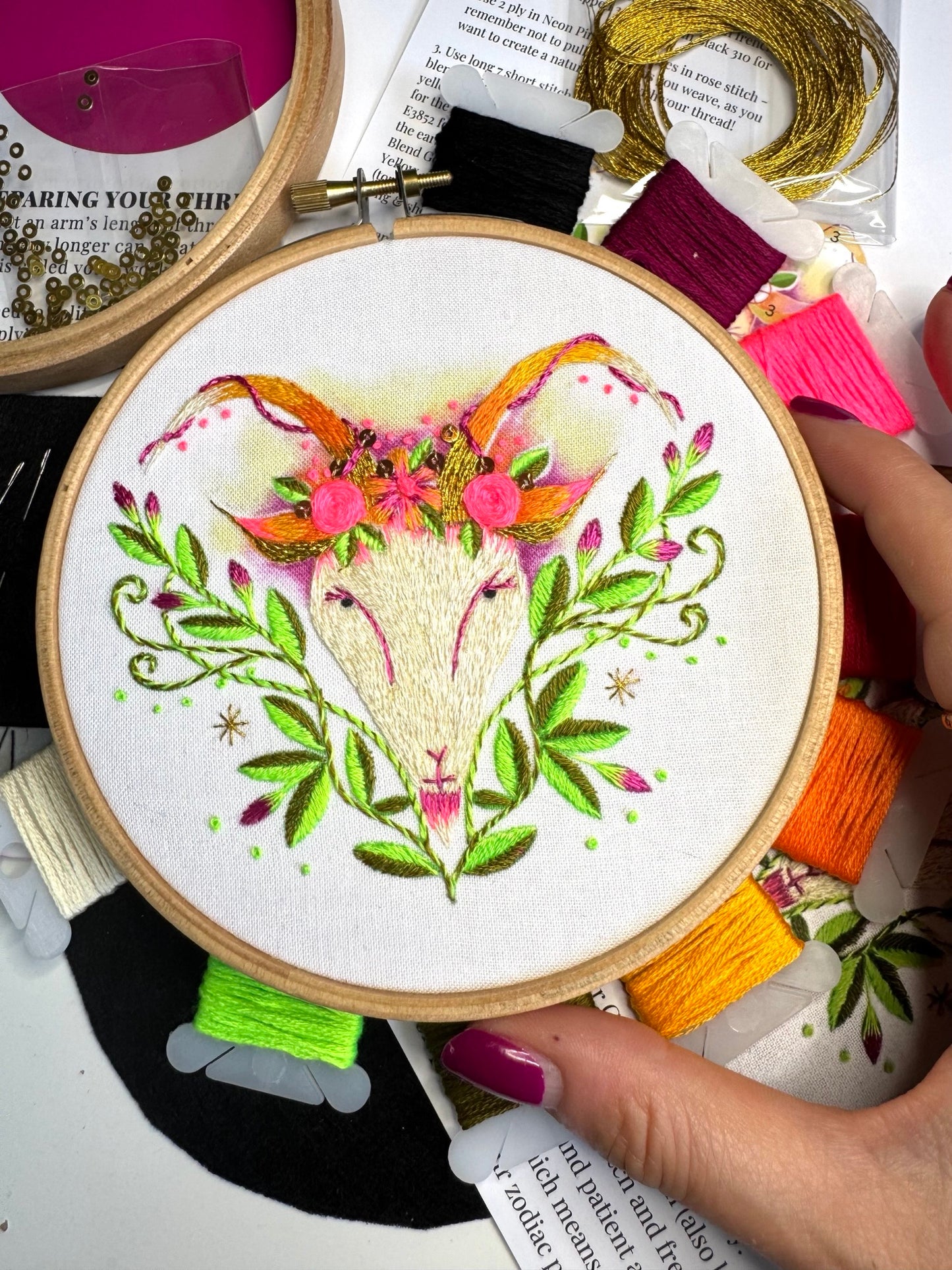 Capricorn Embroidery Kit