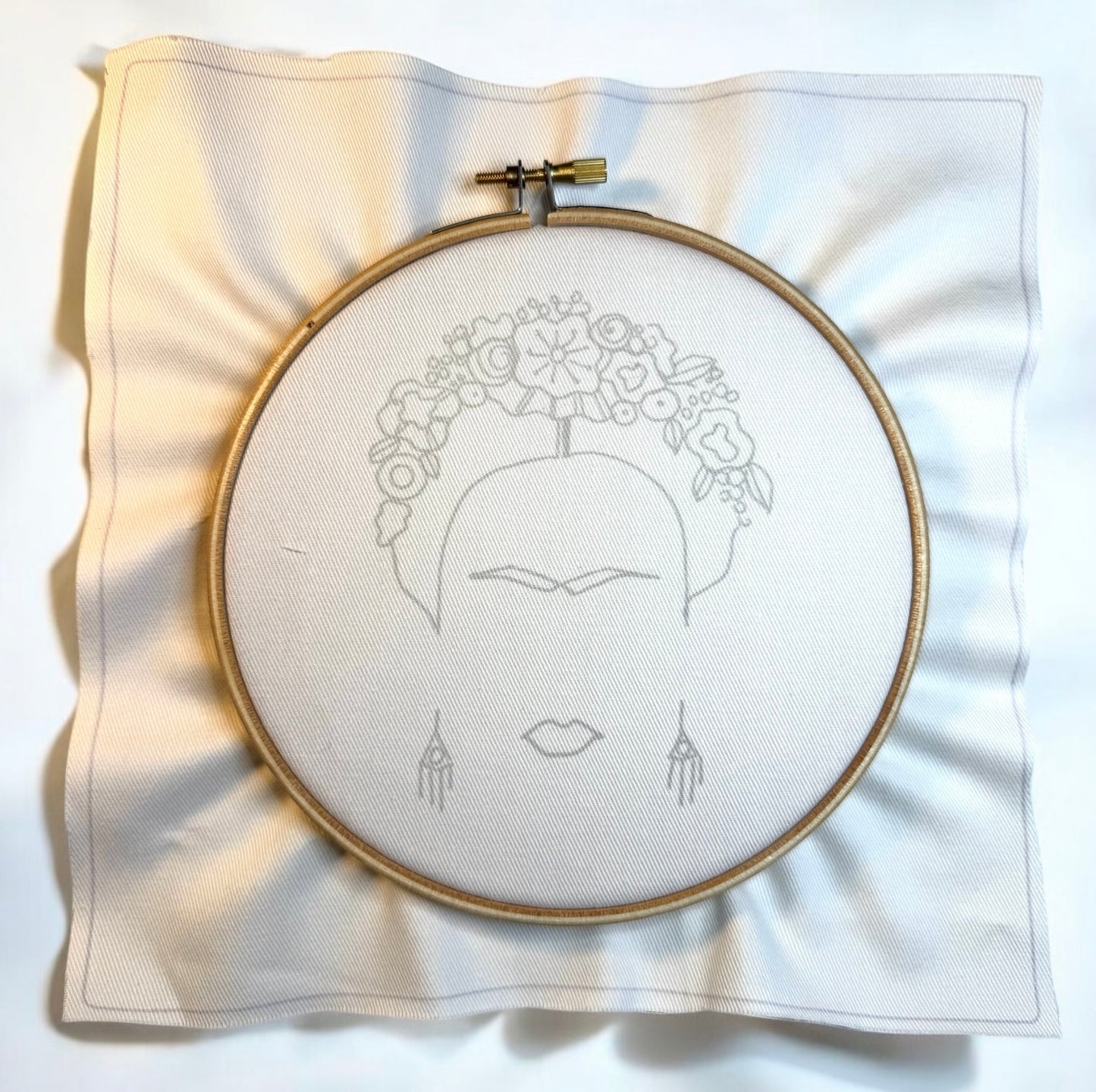 Frida Kahlo Embroidery Panel