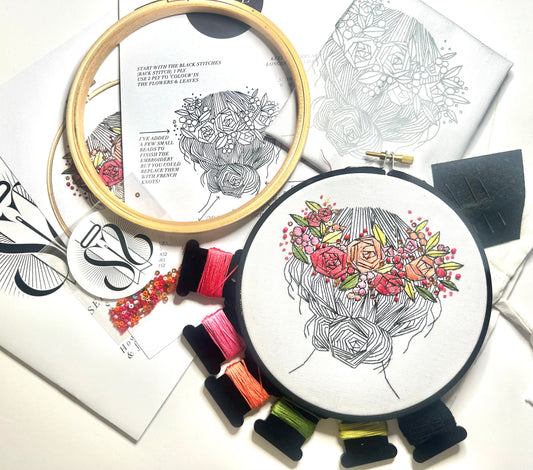 embroidery gift embroidery kit embroidery PDF sewing gift embroidery gift card