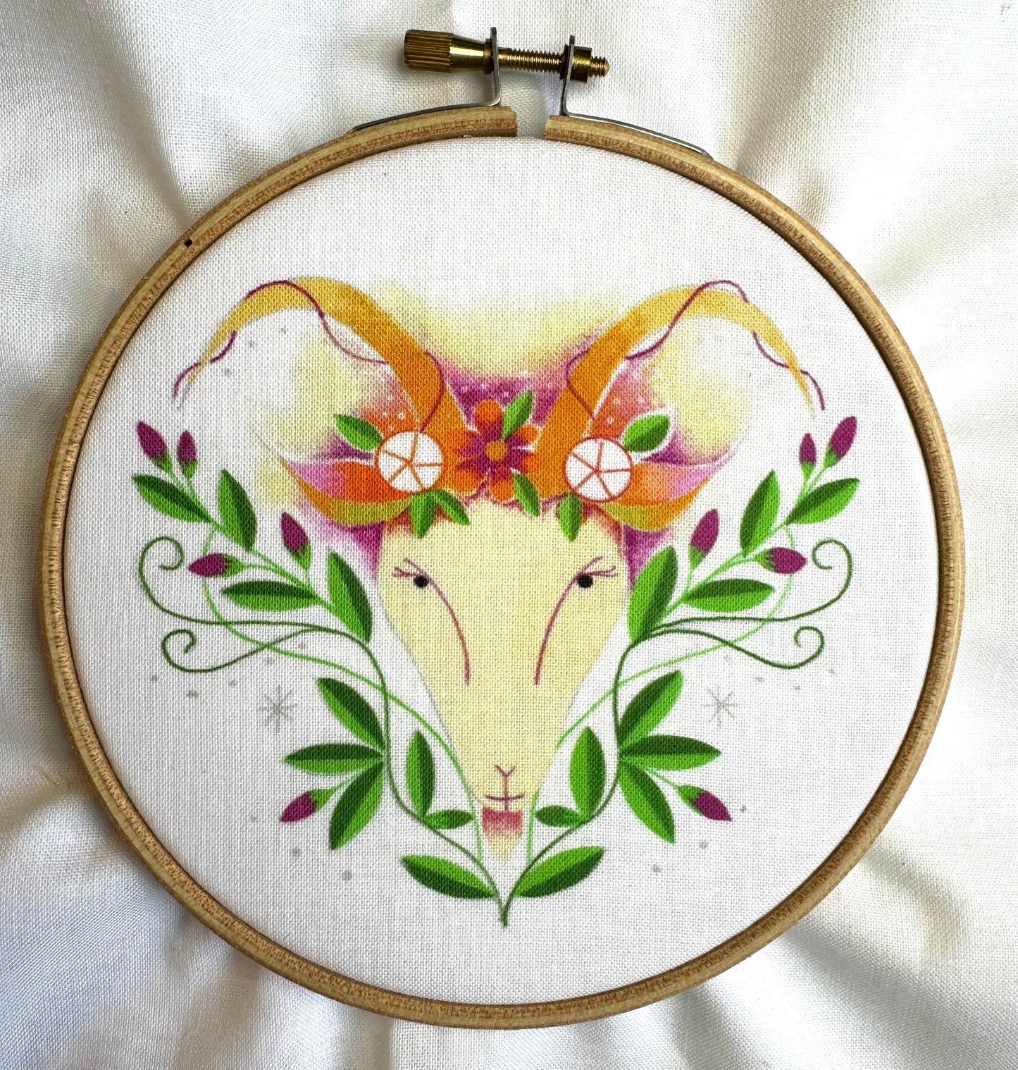 Zodiac Colour Printed Fabric Panel