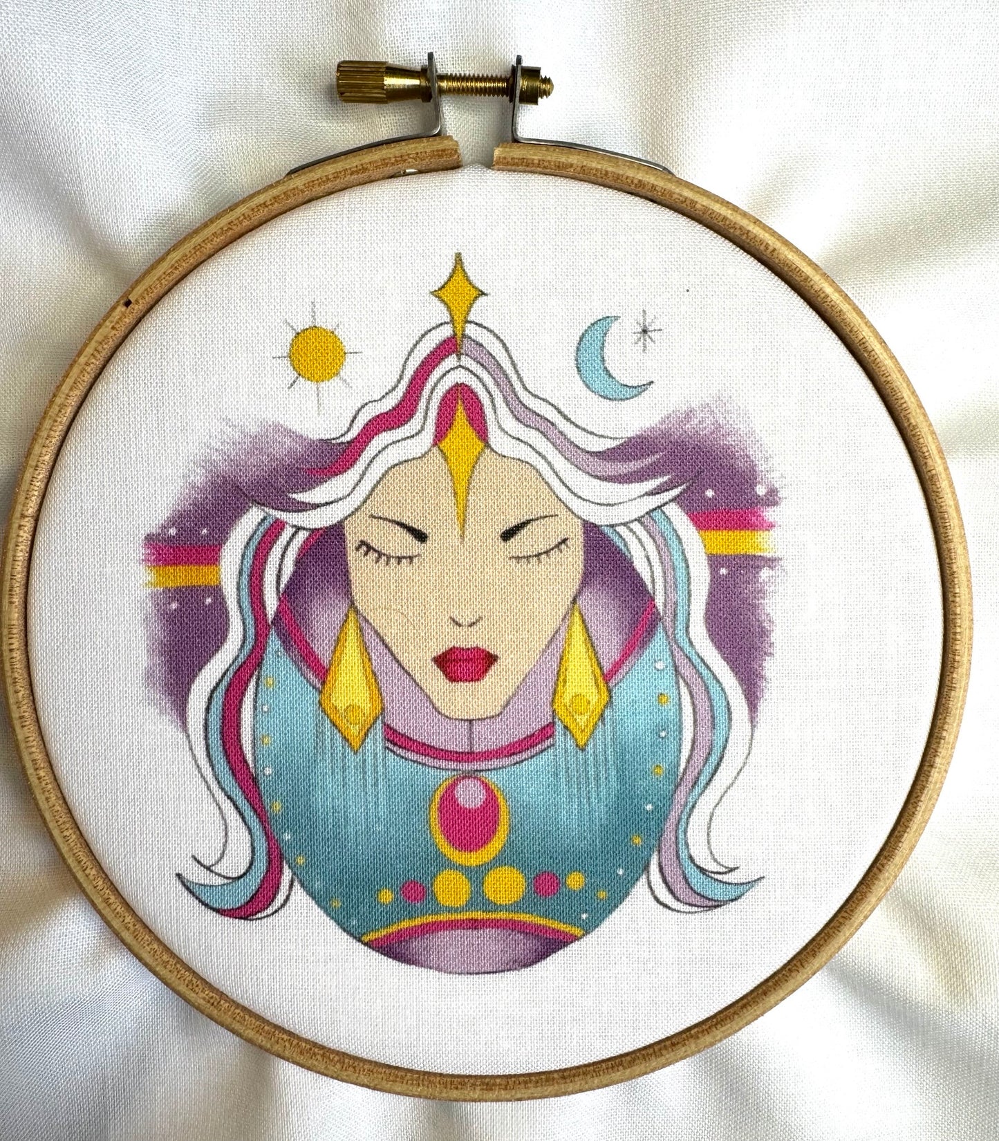 Zodiac Colour Printed Fabric Panel