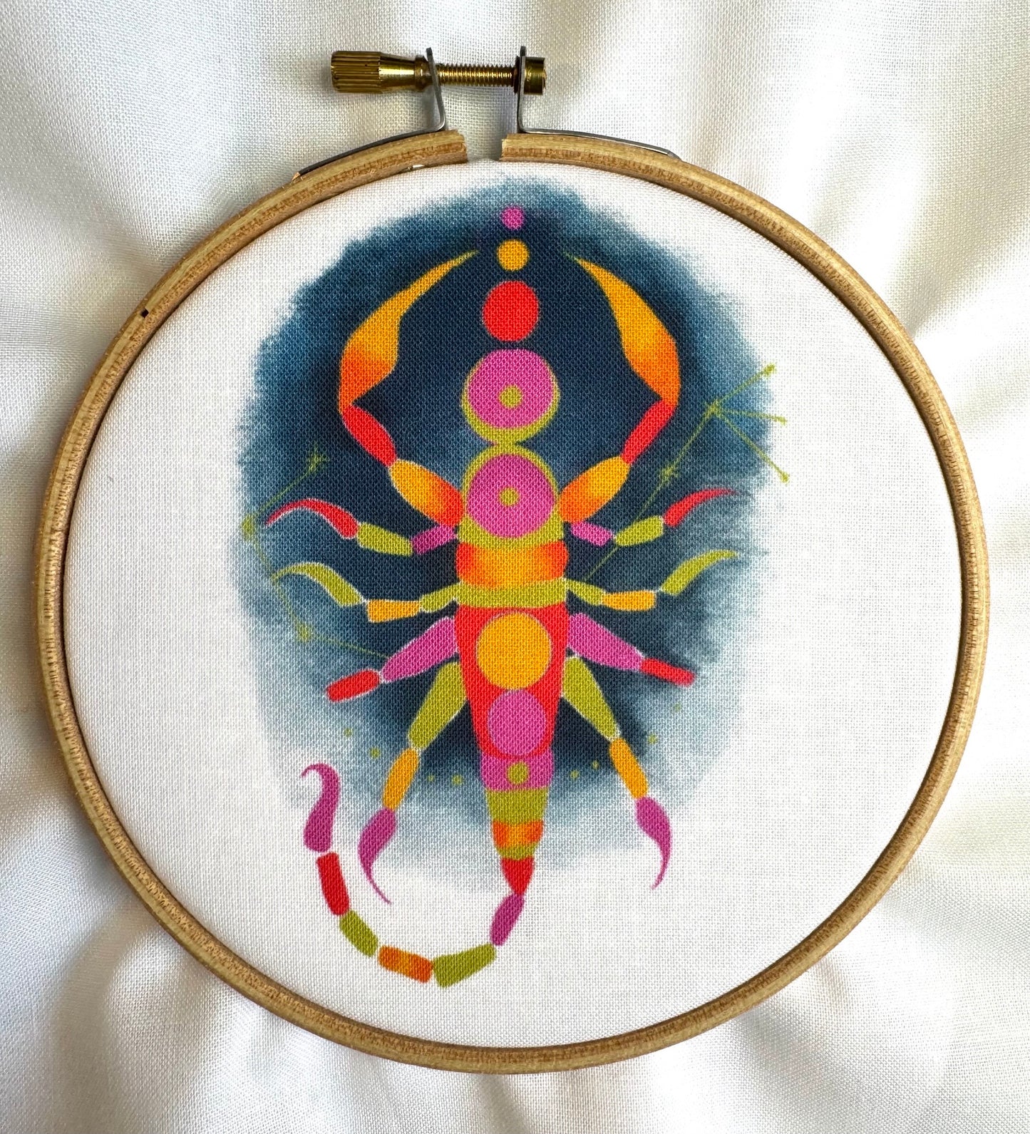 Zodiac Colour Printed Fabric Panel