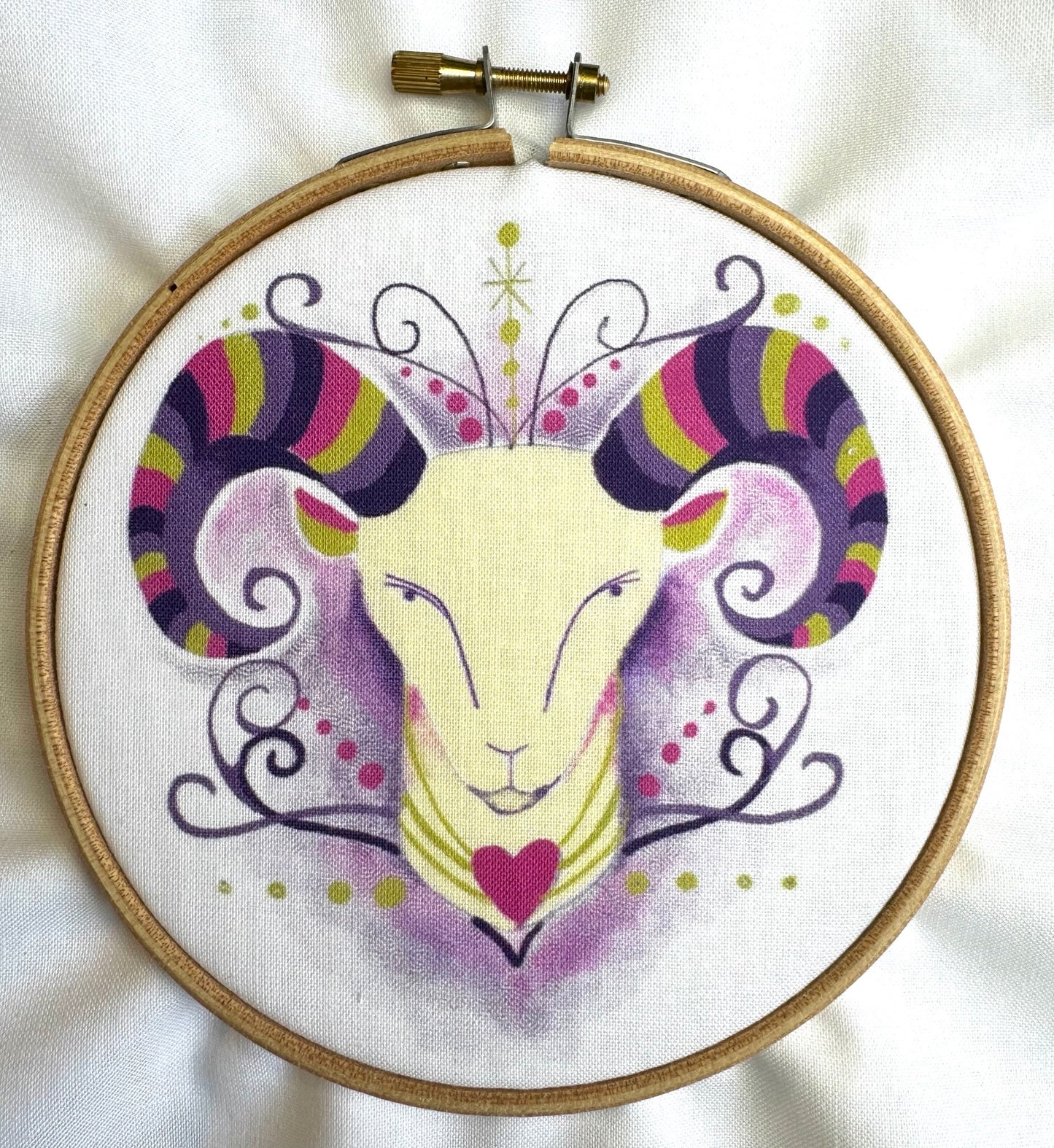 Zodiac Colour Printed Fabric Panel