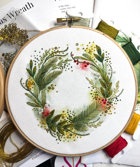 Christmas Wreath Embroidery Kit