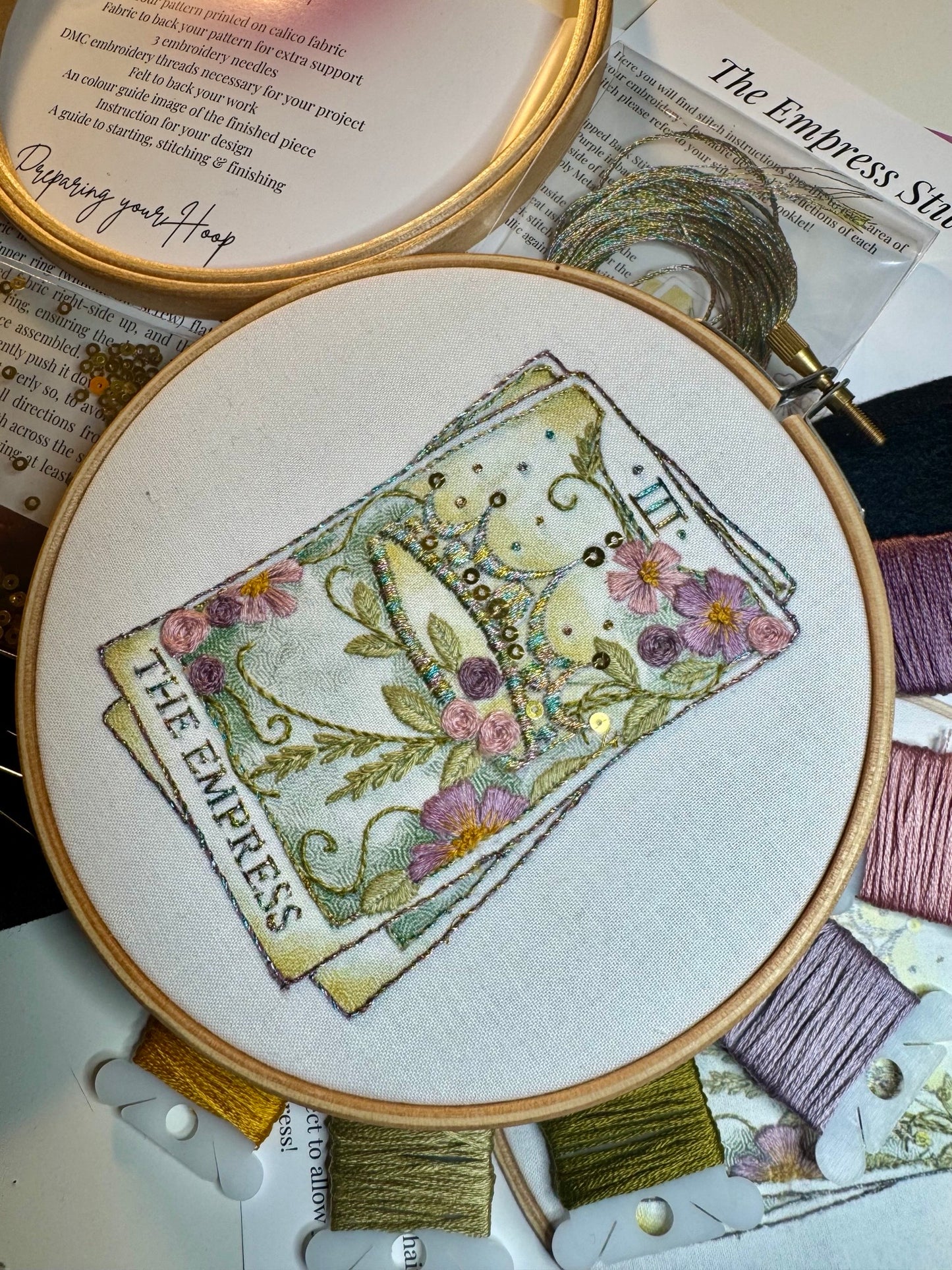 The Empress Tarot Card Embroidery Kit