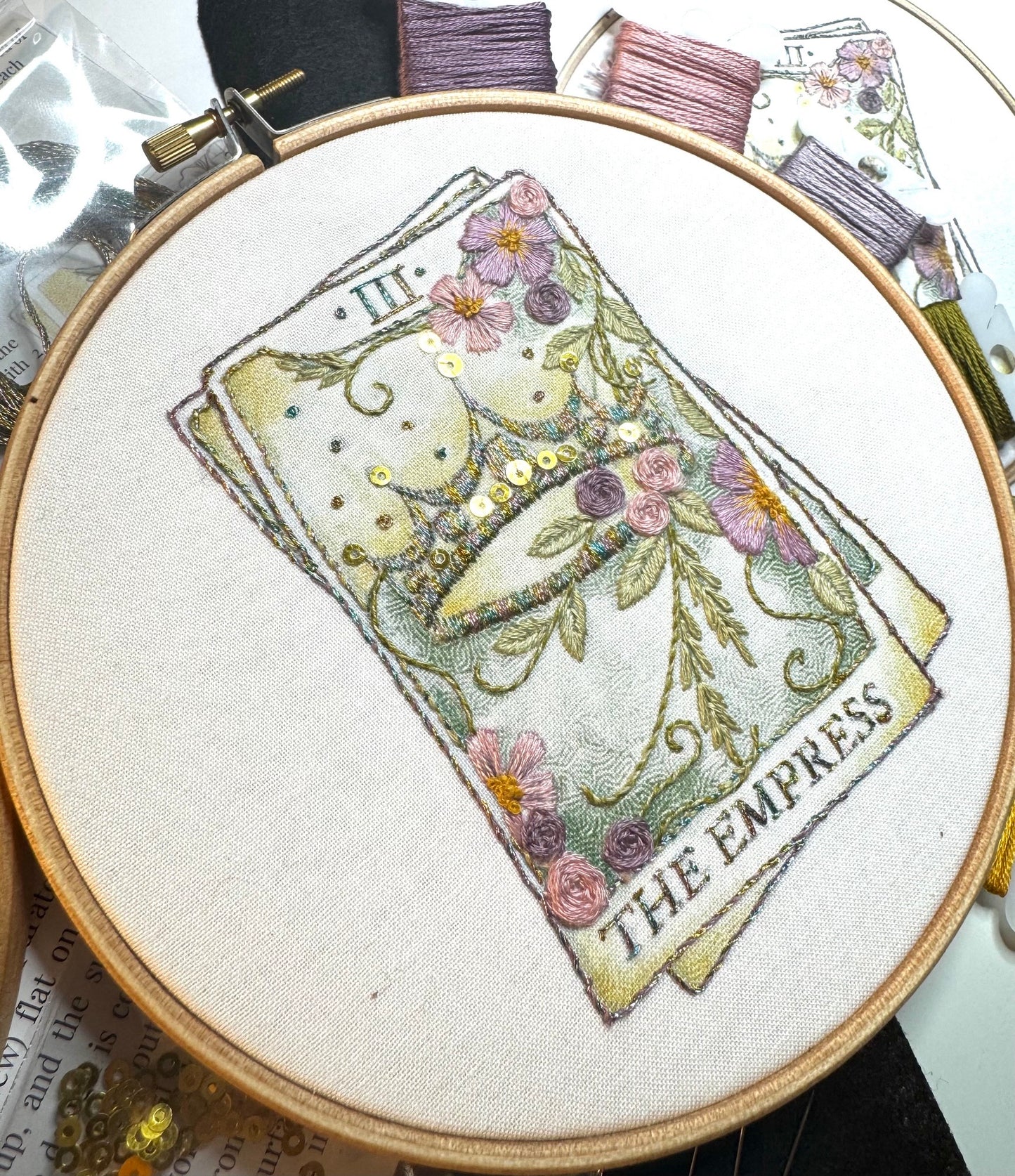 The Empress Tarot Card Embroidery Kit