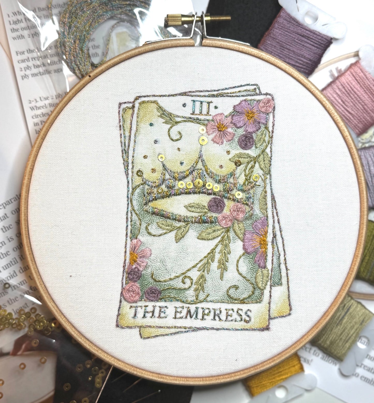 The Empress Tarot Card Embroidery Kit