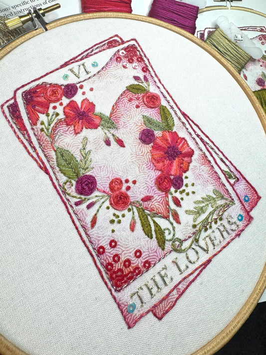 The Lovers Tarot Card Embroidery Kit