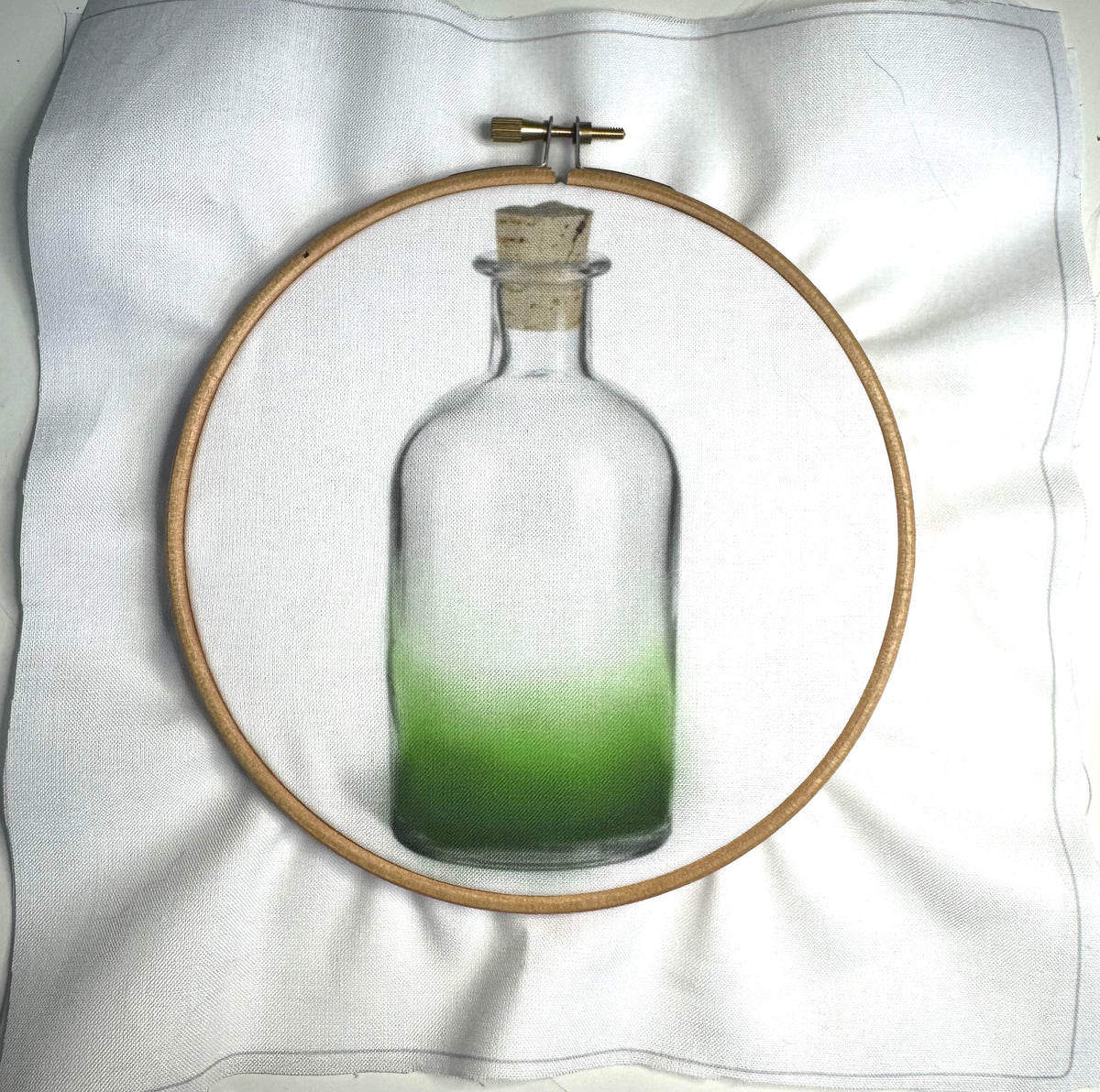 Glass Bottle Printed Fabric Panel + Stitch Guide