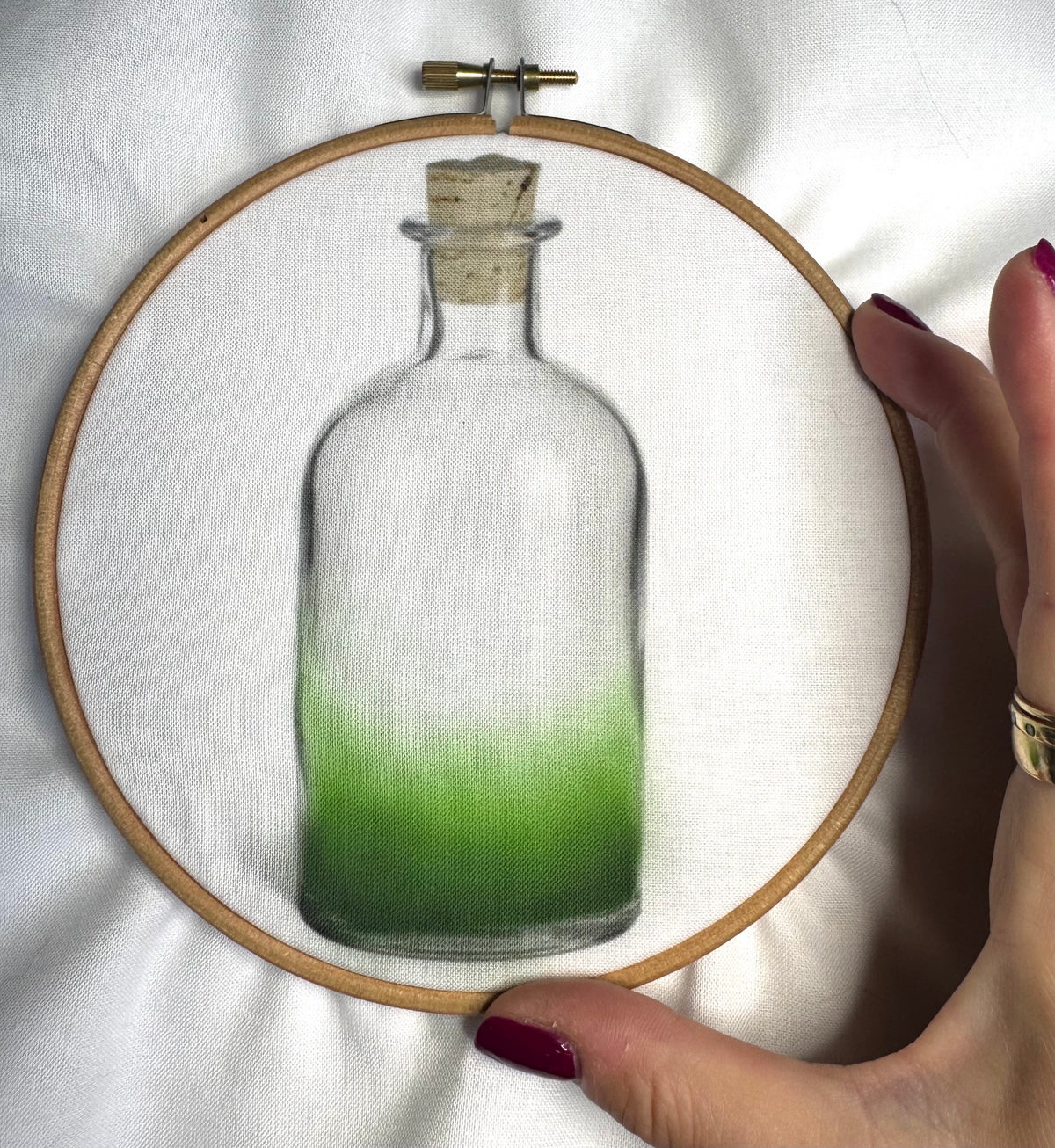 Glass Bottle Printed Fabric Panel + Stitch Guide