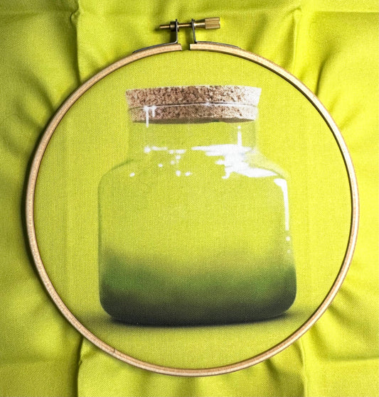 Green Terrarium Printed Fabric Panel + Stitch Guide