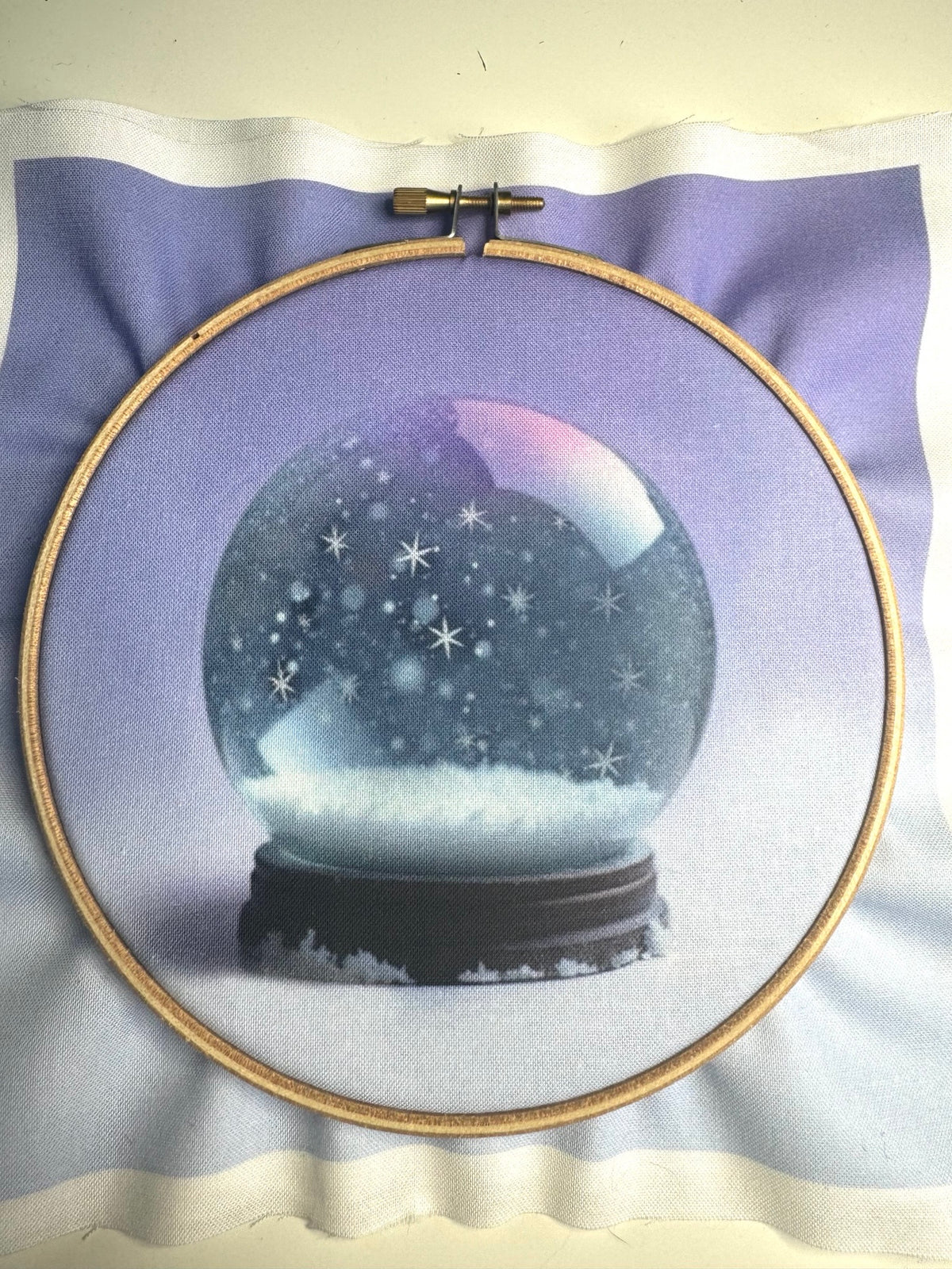 Snow Globe Fabric Panel + Stitch Guide