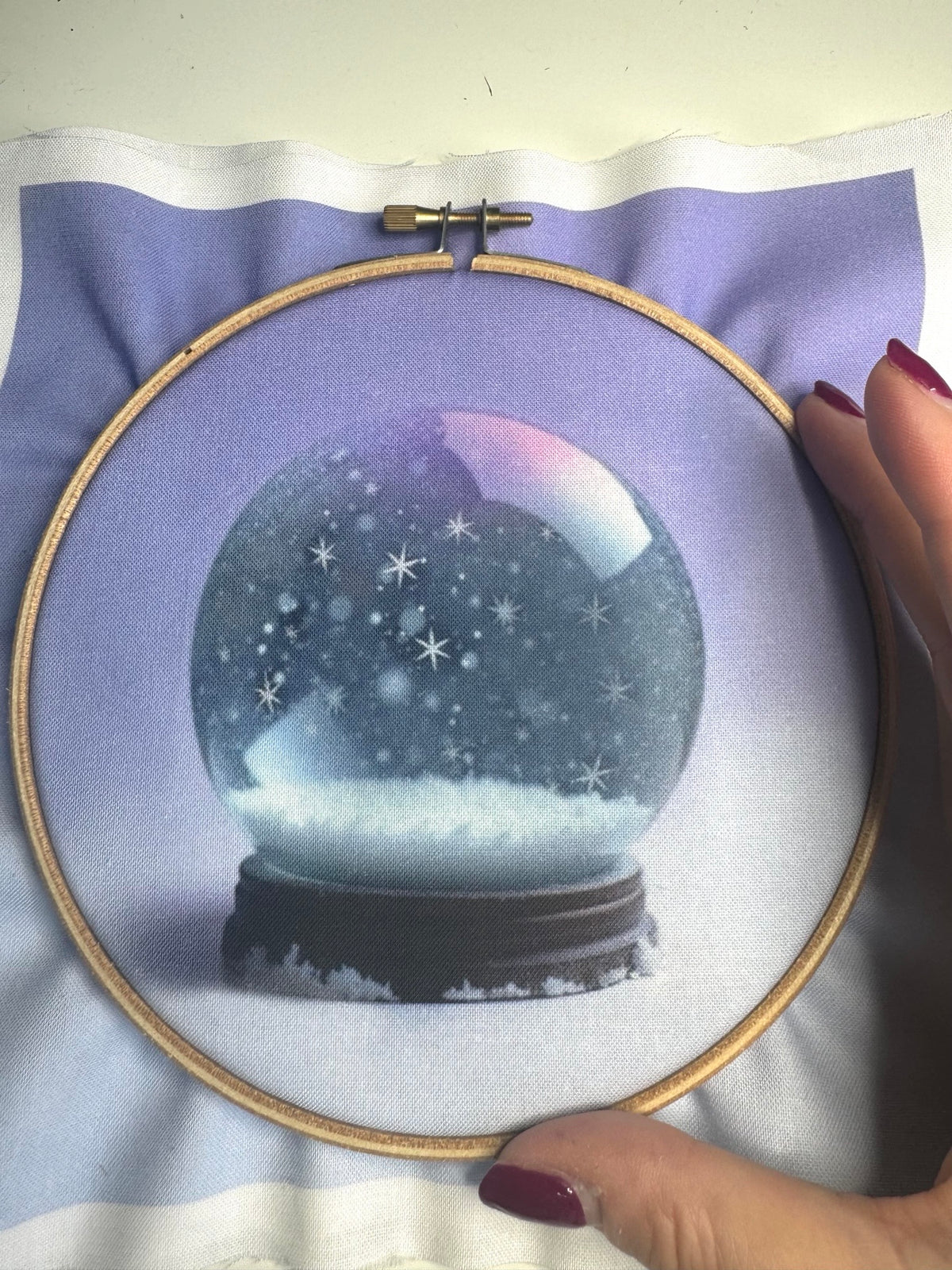 Snow Globe Fabric Panel + Stitch Guide