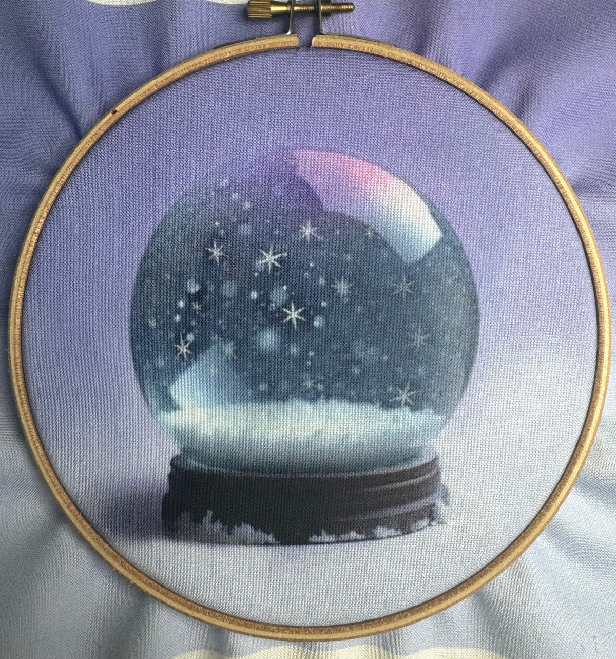 Snow Globe Fabric Panel + Stitch Guide