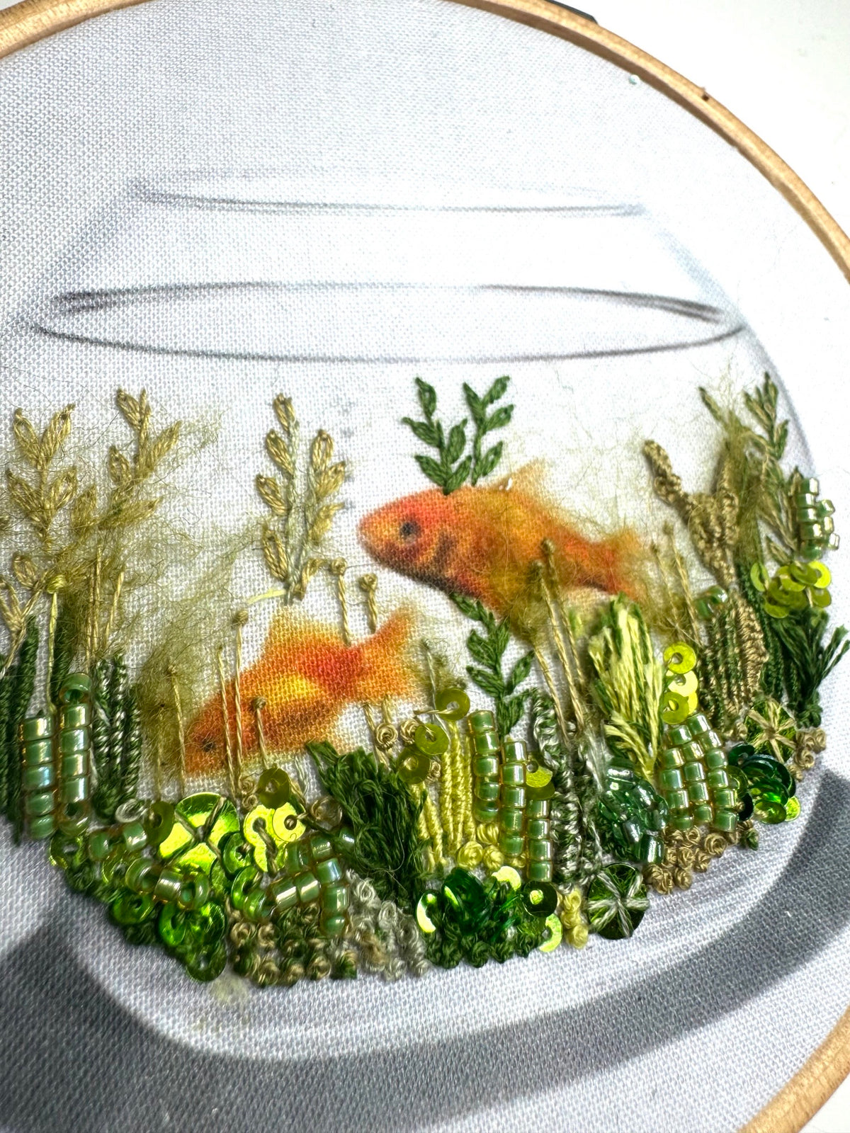 Goldfish Bowl Fabric Panel + Stitch Guide