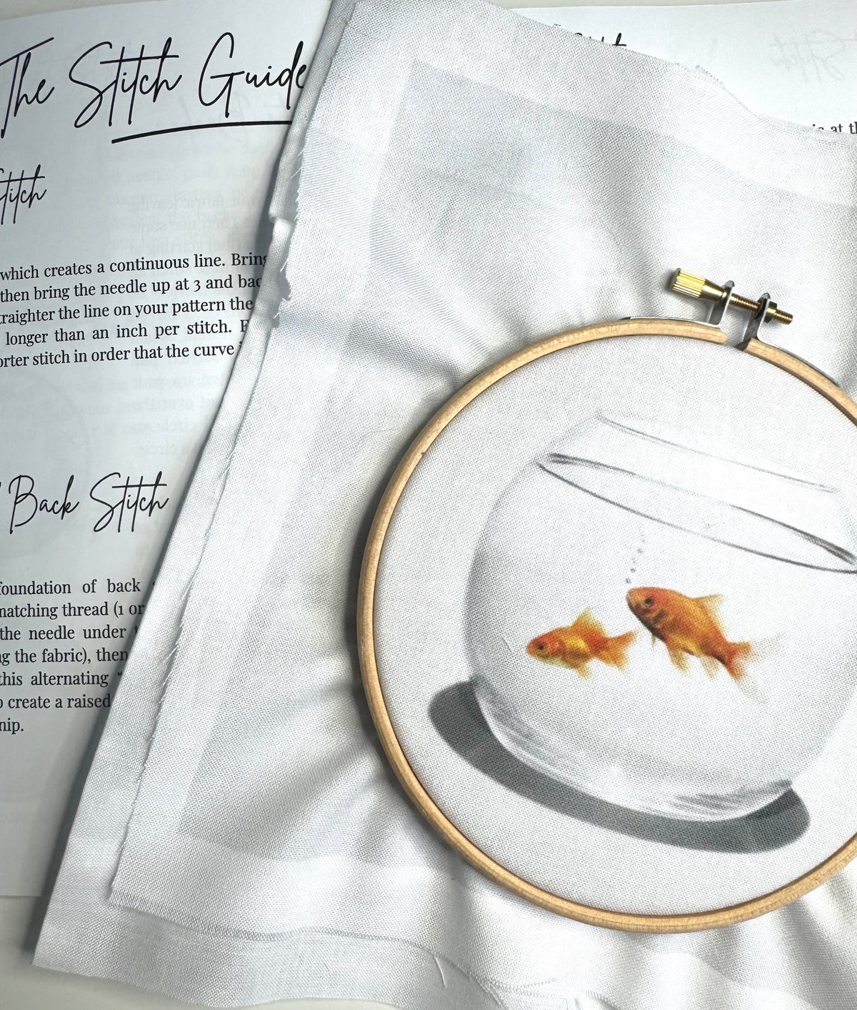 Goldfish Bowl Fabric Panel + Stitch Guide