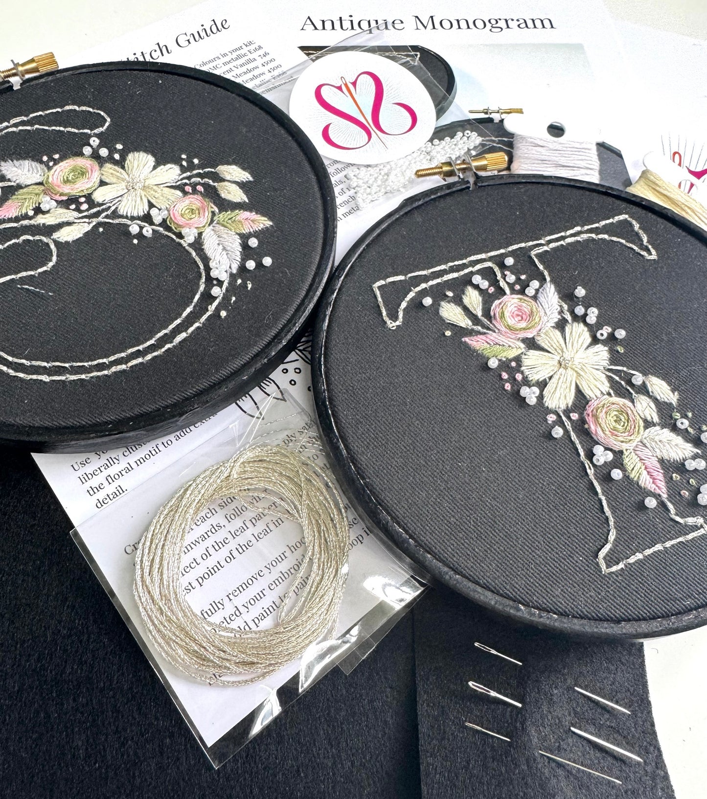 Antique Monogram Embroidery Kit