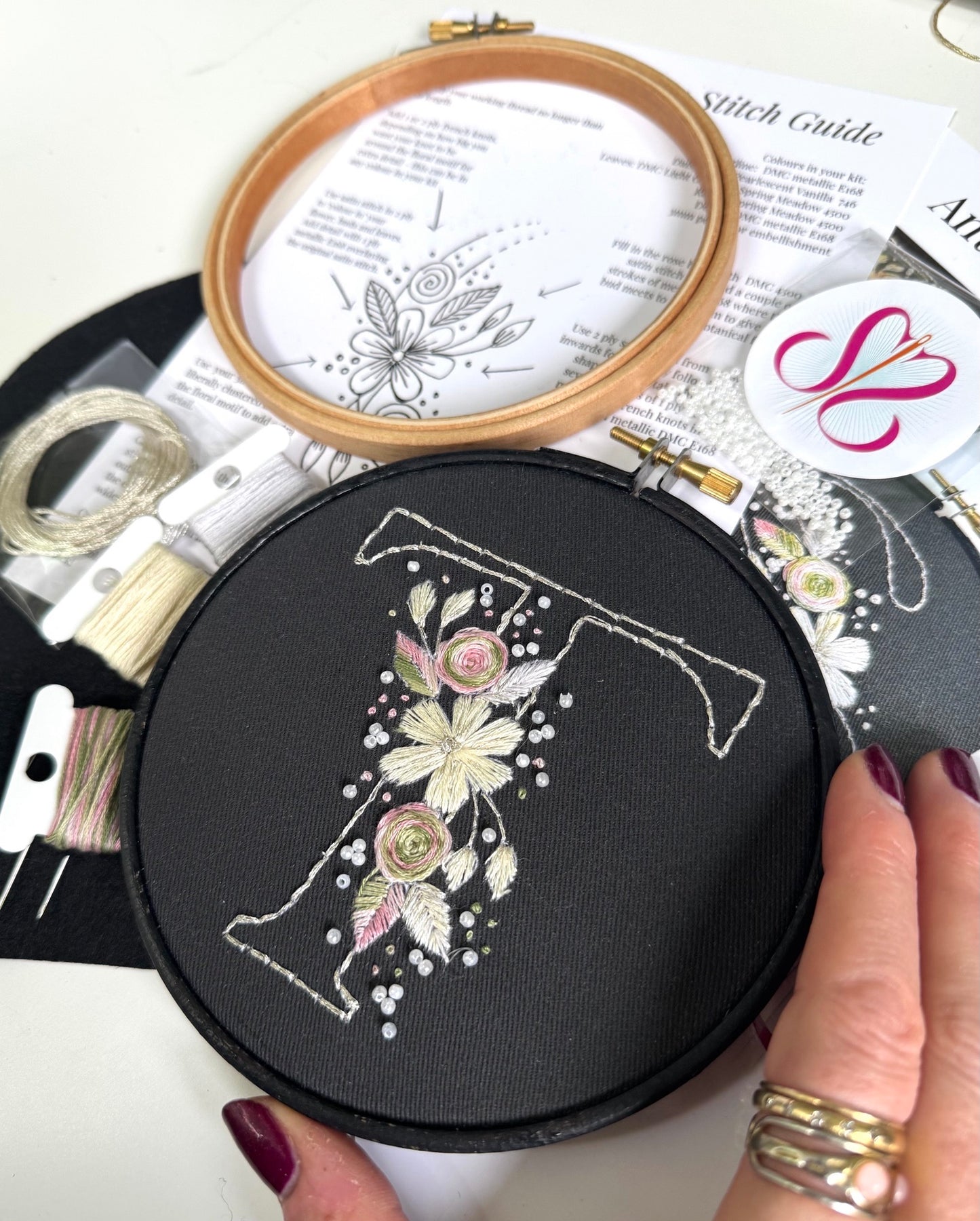 Antique Monogram Embroidery Kit