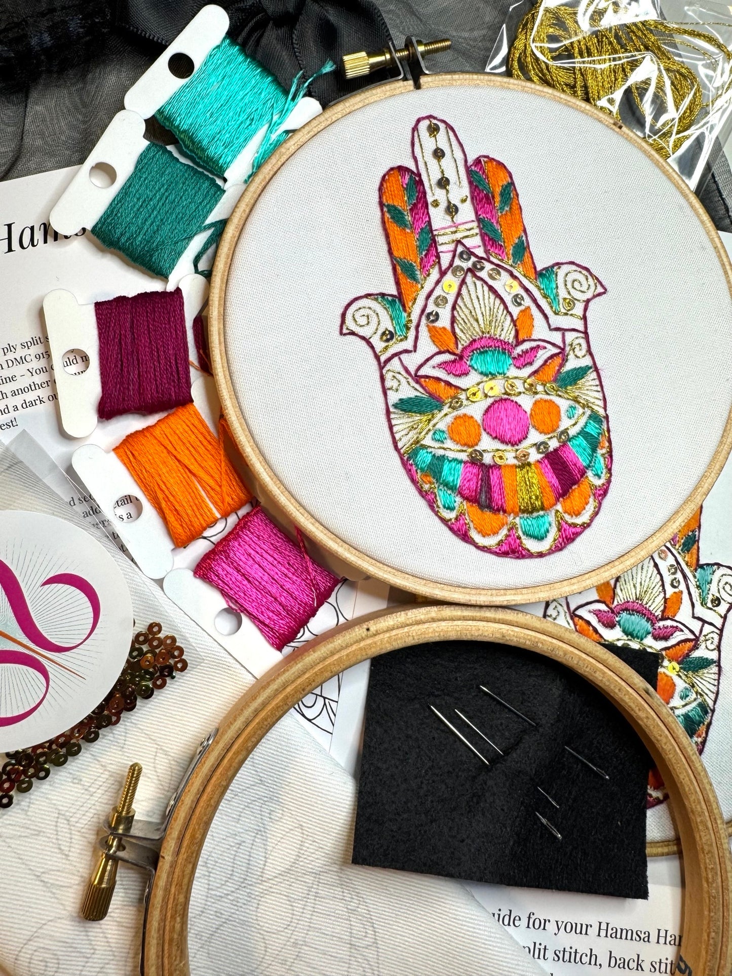 Embroidery Kit -  Hamsa Hand