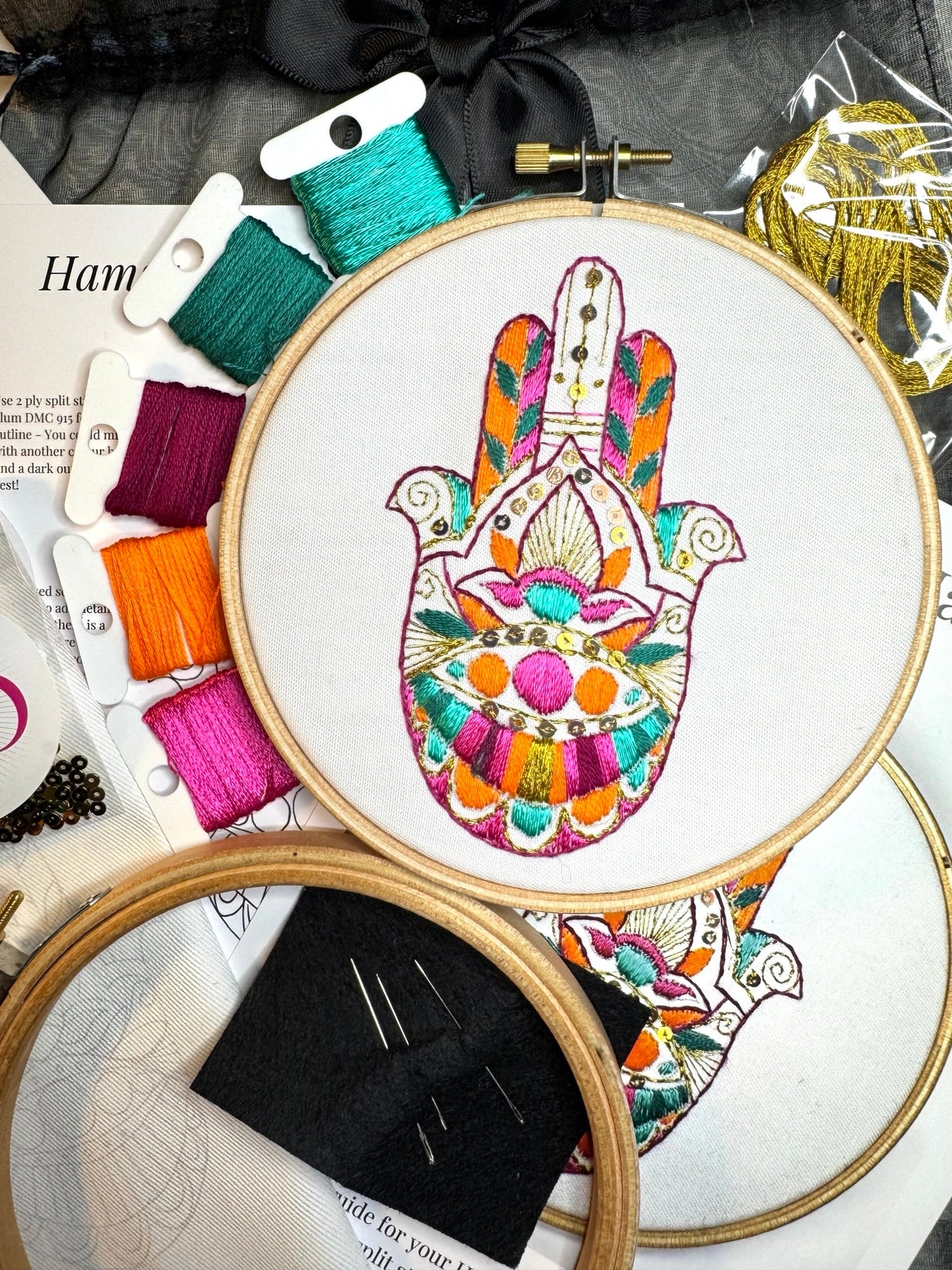 Embroidery Kit -  Hamsa Hand
