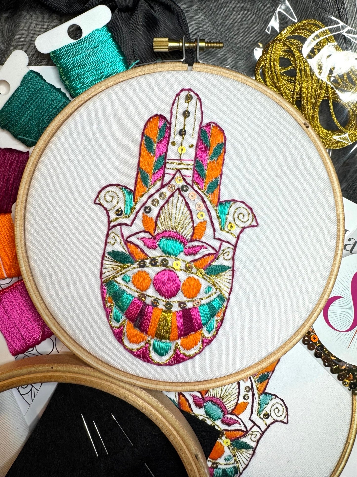Embroidery Kit -  Hamsa Hand