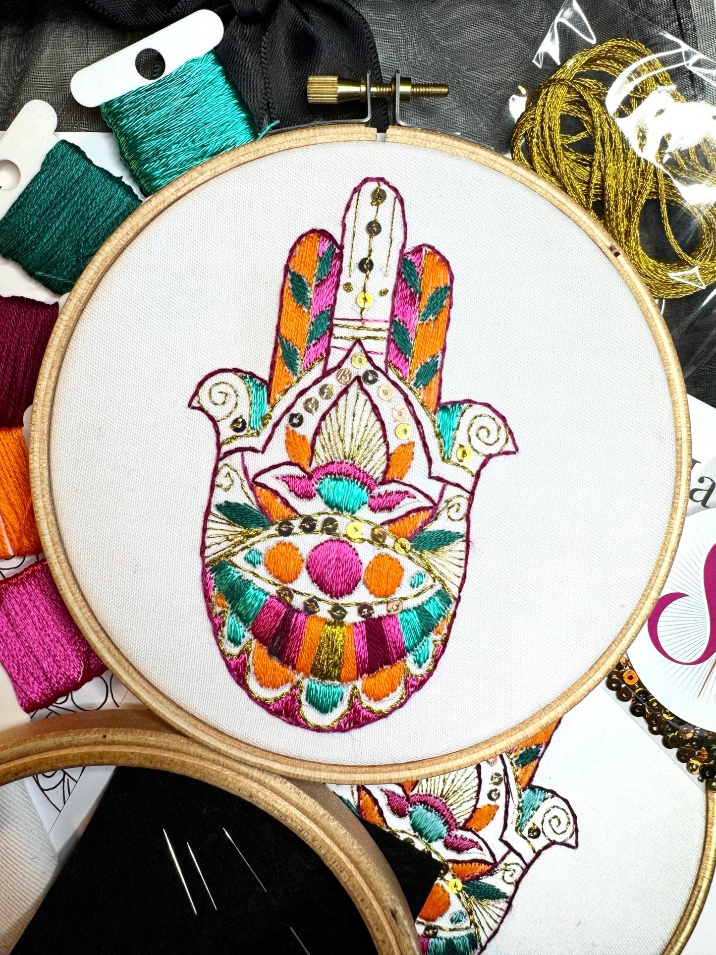 Embroidery Kit -  Hamsa Hand