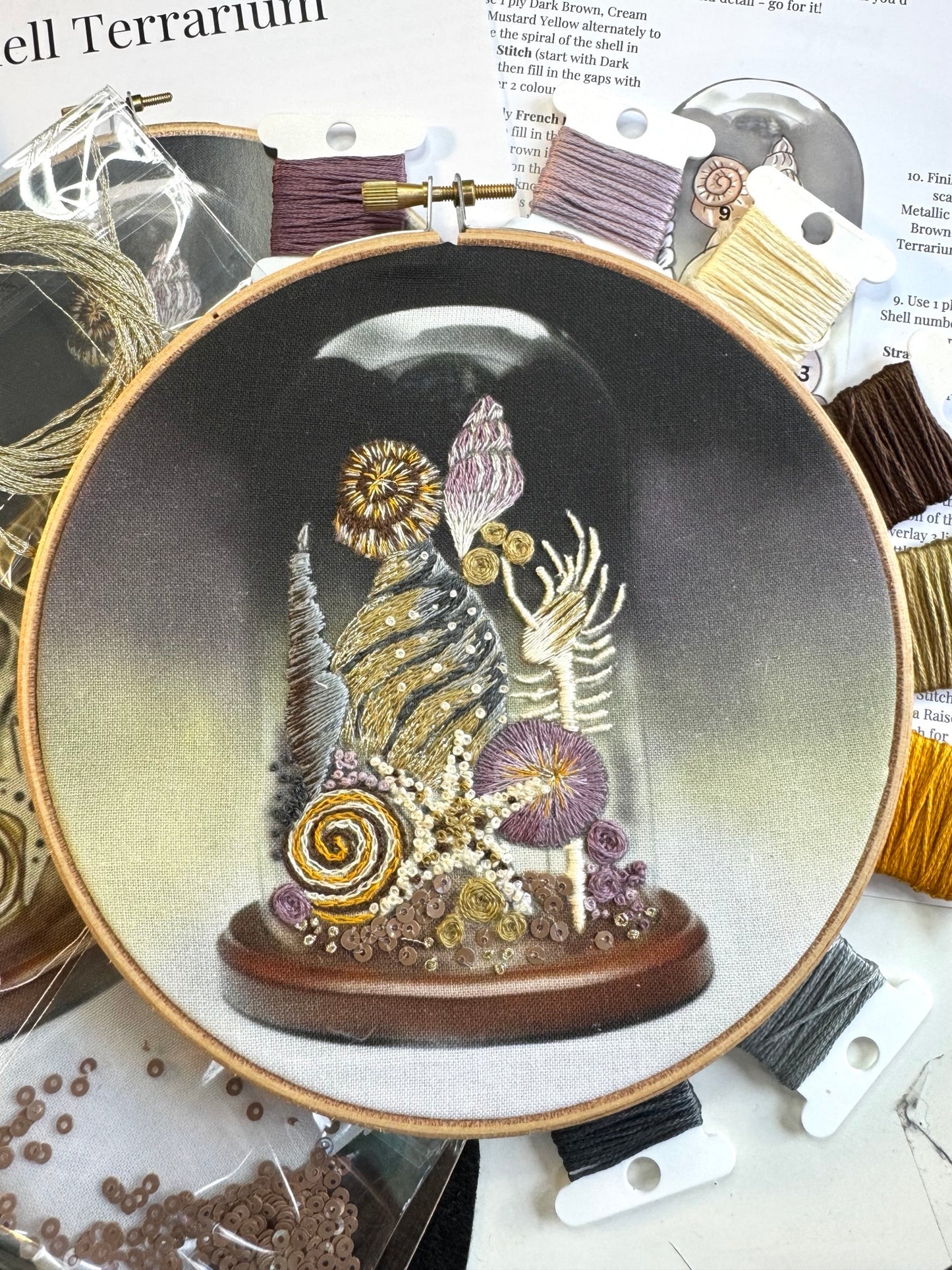Shell Terrarium Embroidery Kit