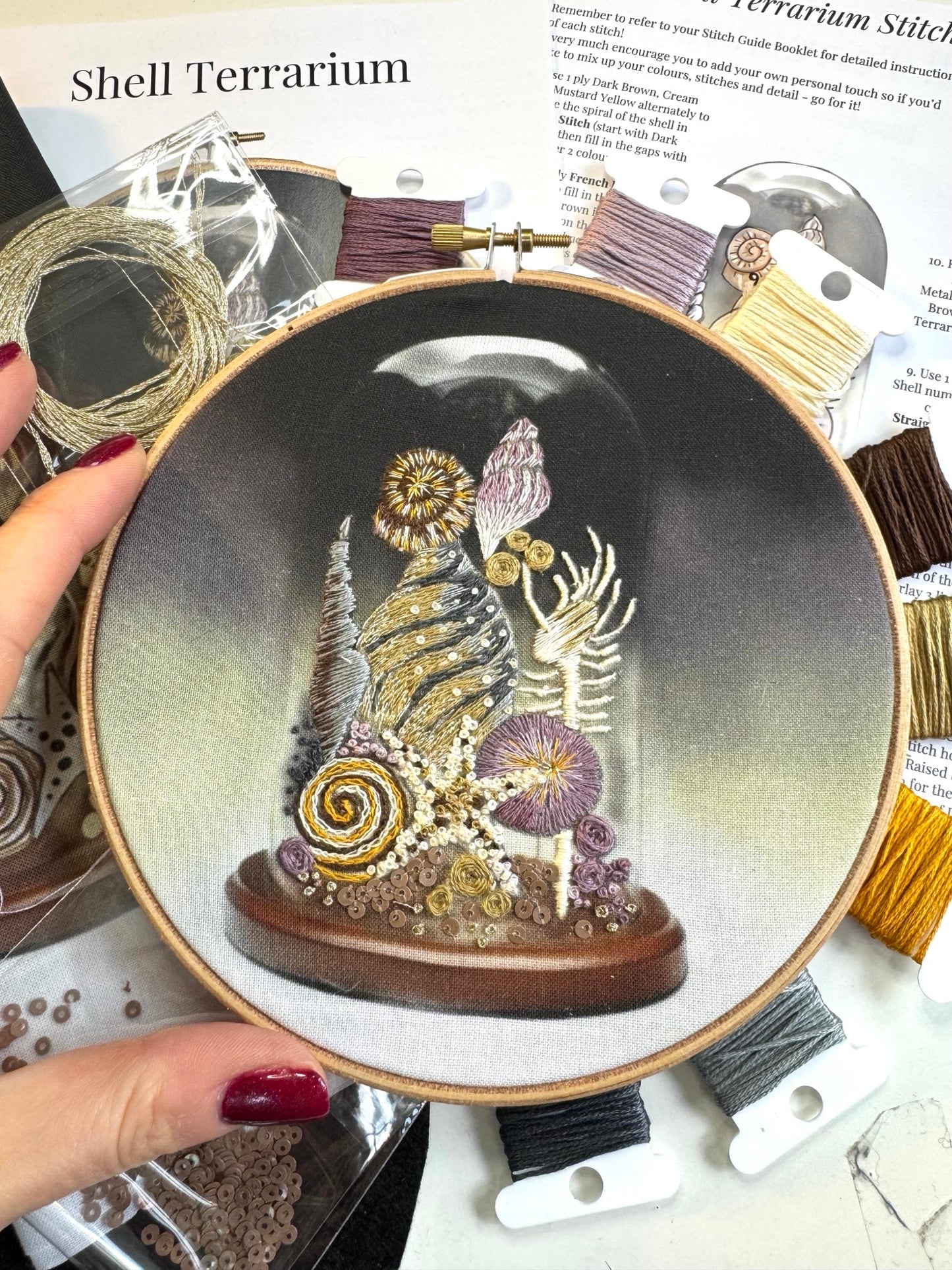 Shell Terrarium Embroidery Kit