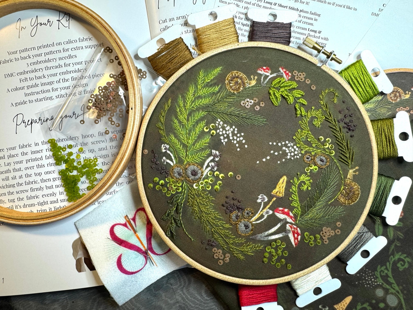 Woodland Wreath Embroidery Kit