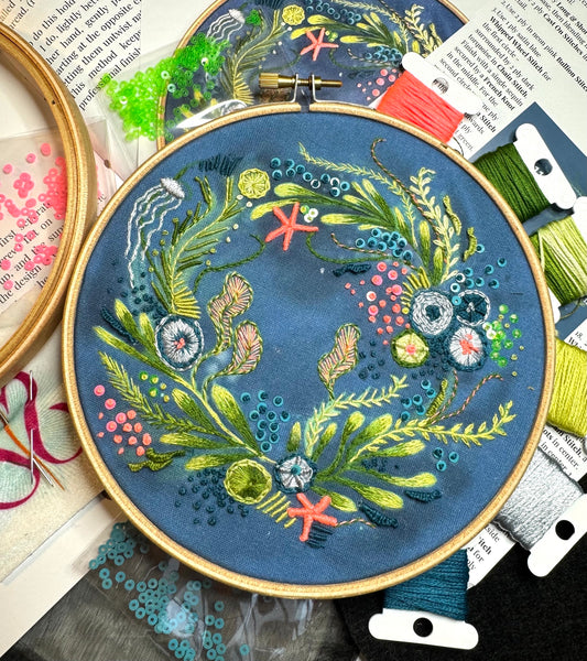 Coral Wreath Embroidery Kit