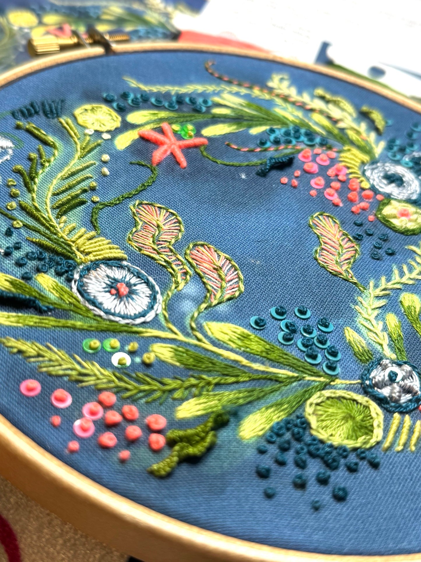 Coral Wreath Embroidery Kit