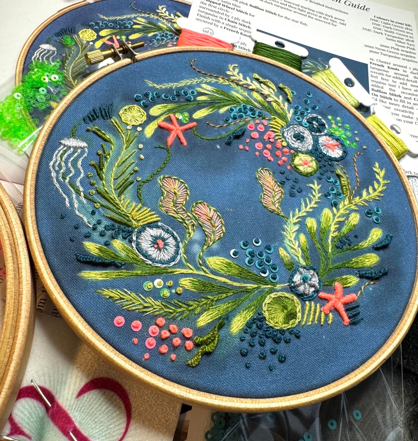 Coral Wreath Embroidery Kit