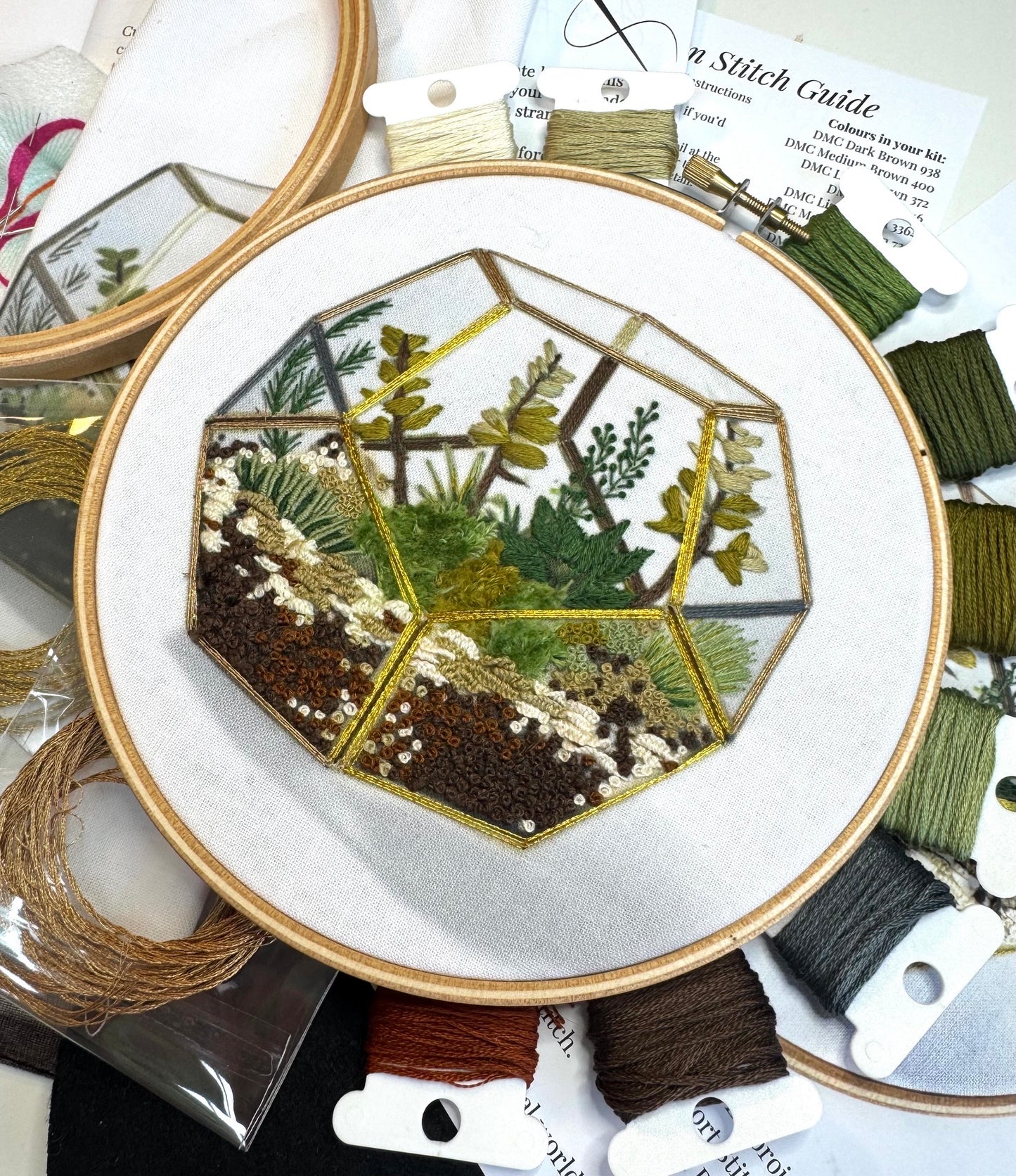 Retro Terrarium Embroidery Kit