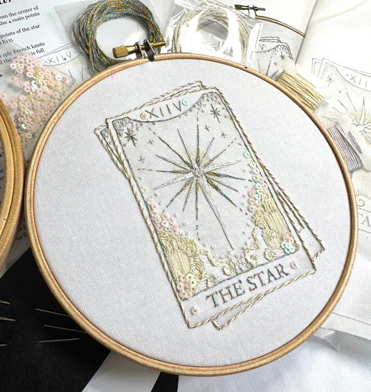 The Star Tarot Card Embroidery Kit