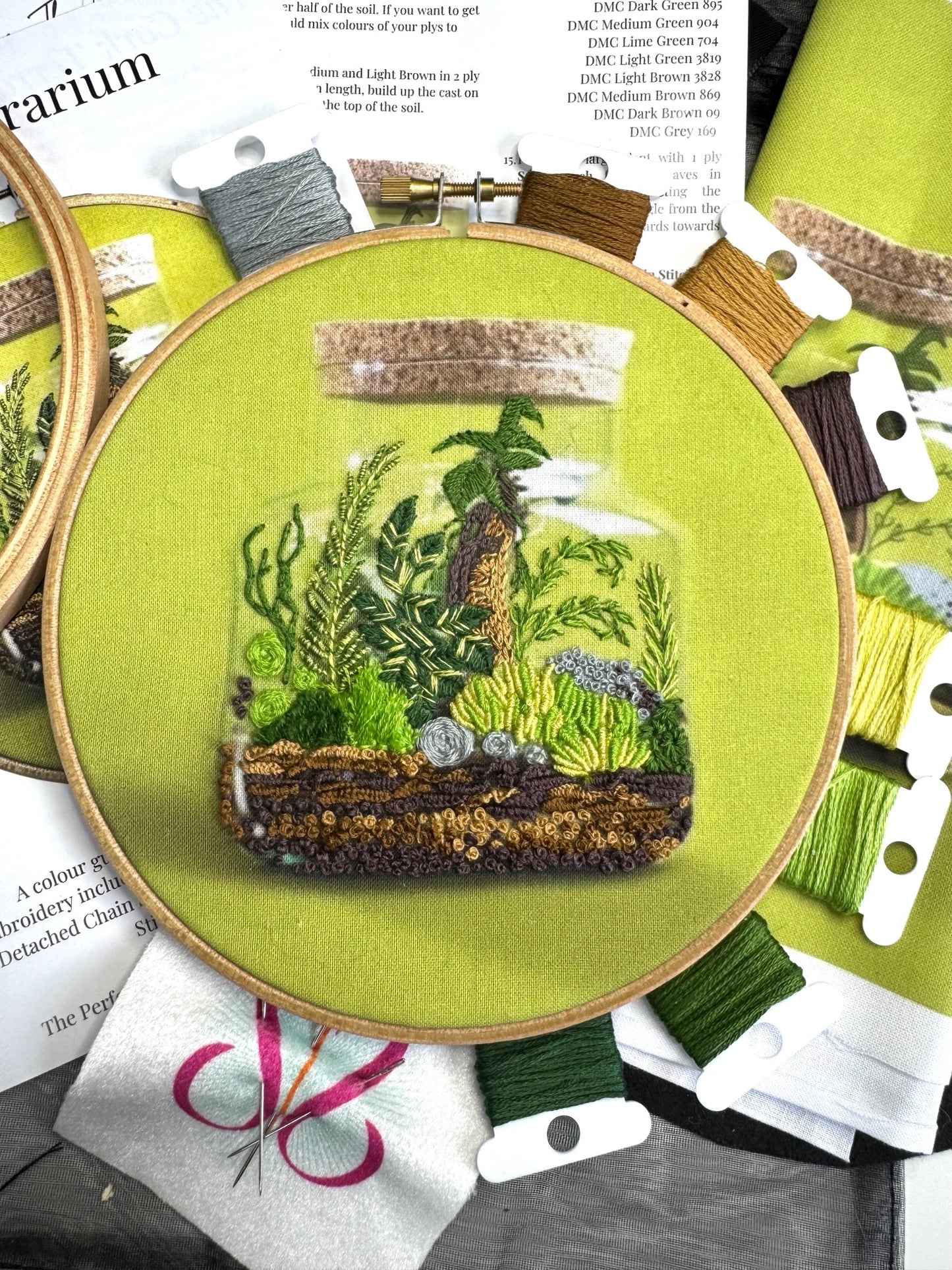 Cork Terrarium Embroidery Kit