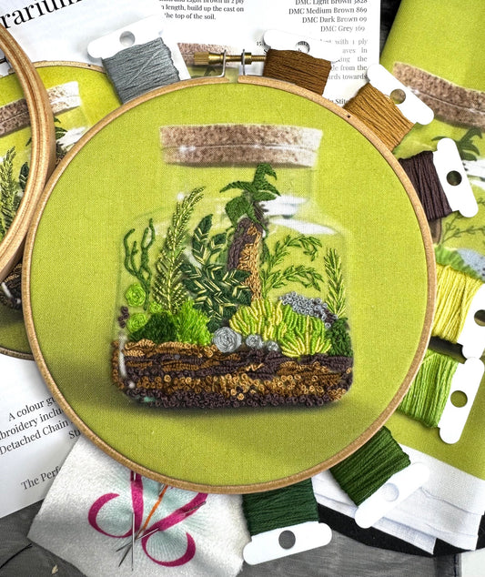 Cork Terrarium Embroidery Kit