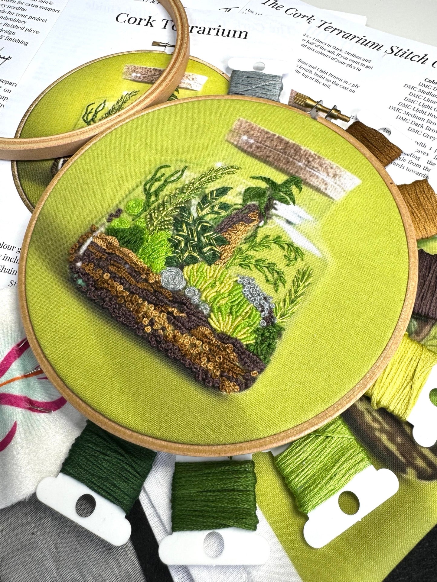 Cork Terrarium Embroidery Kit