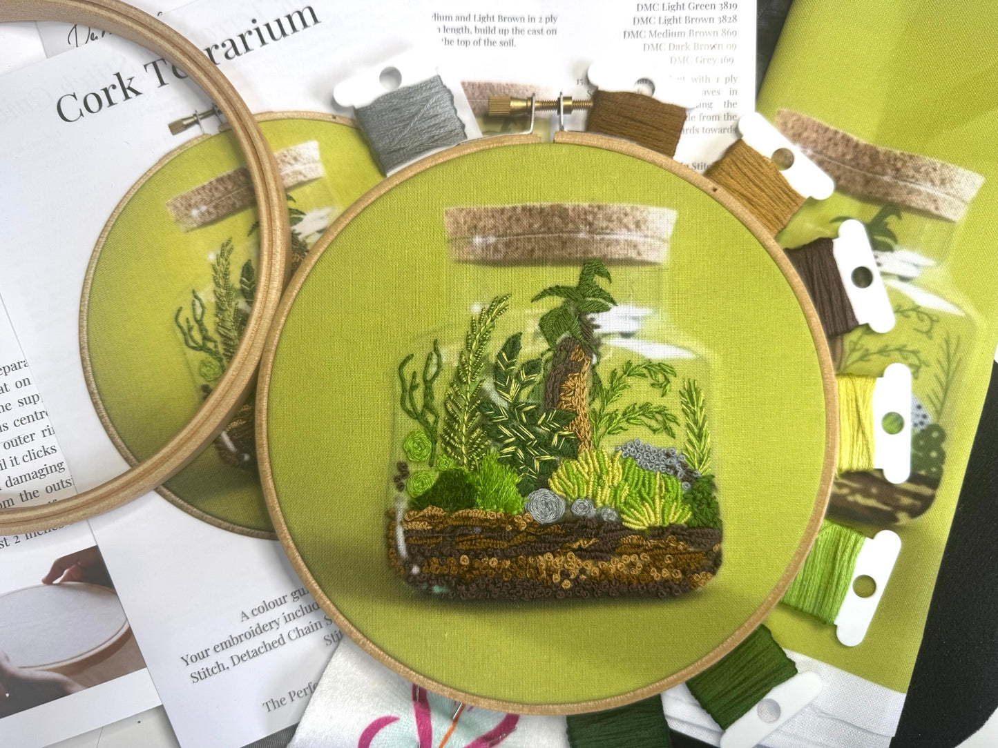 Cork Terrarium Embroidery Kit