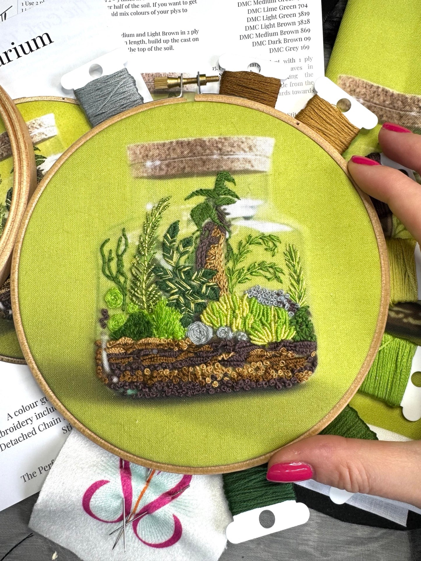 Cork Terrarium Embroidery Kit