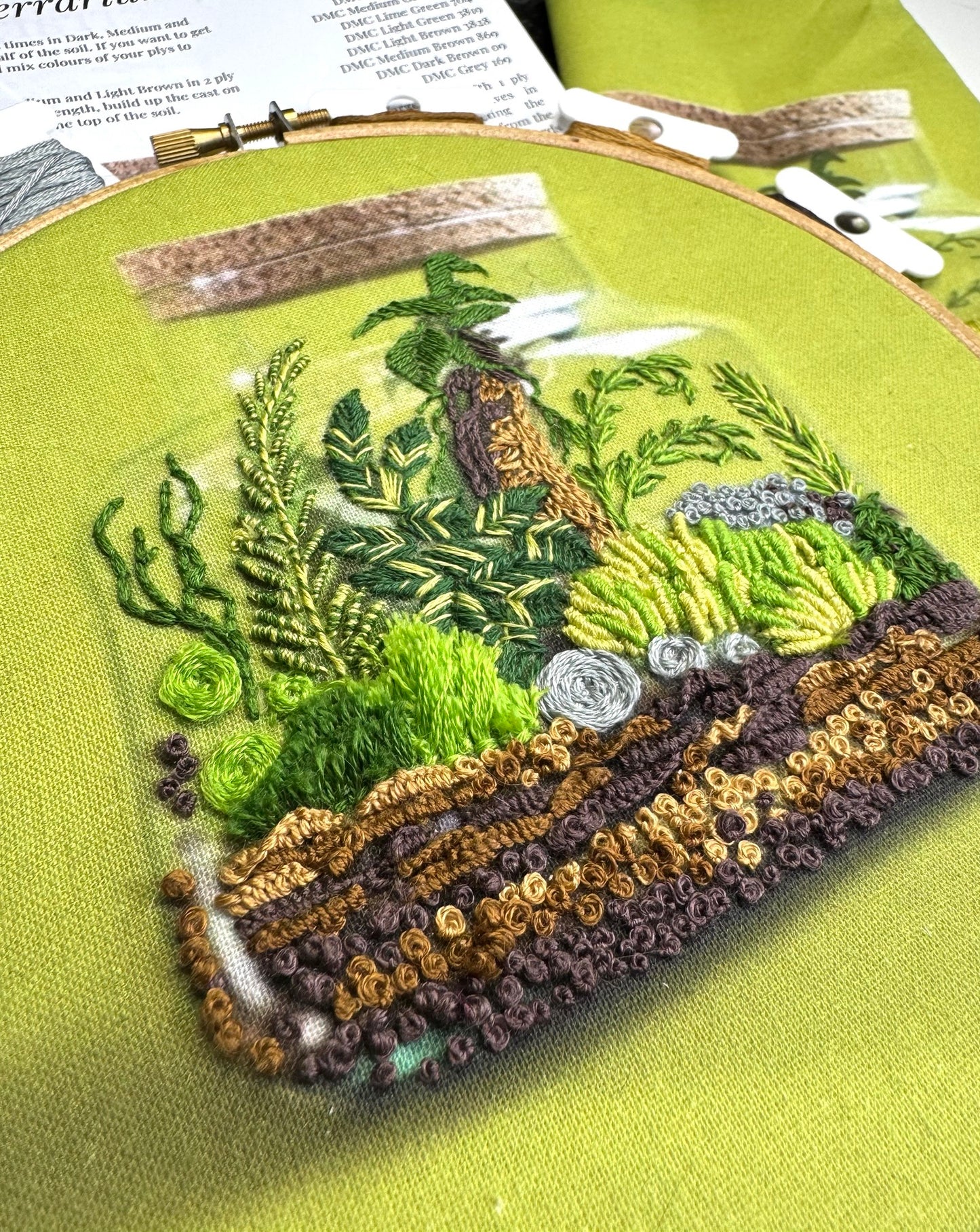 Cork Terrarium Embroidery Kit