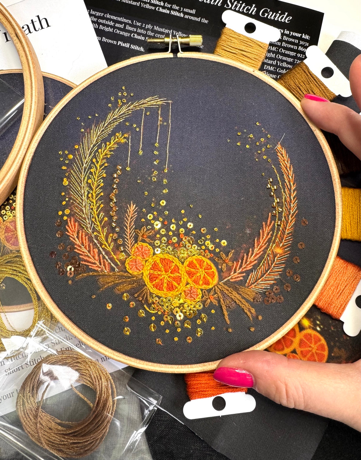 Clementine Wreath Embroidery Kit