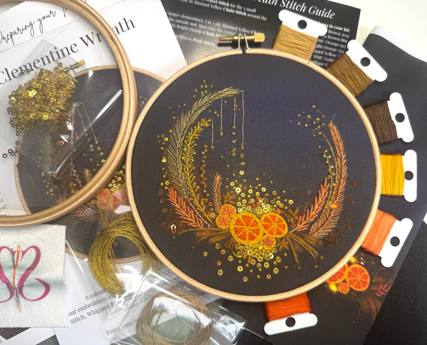 Clementine Wreath Embroidery Kit