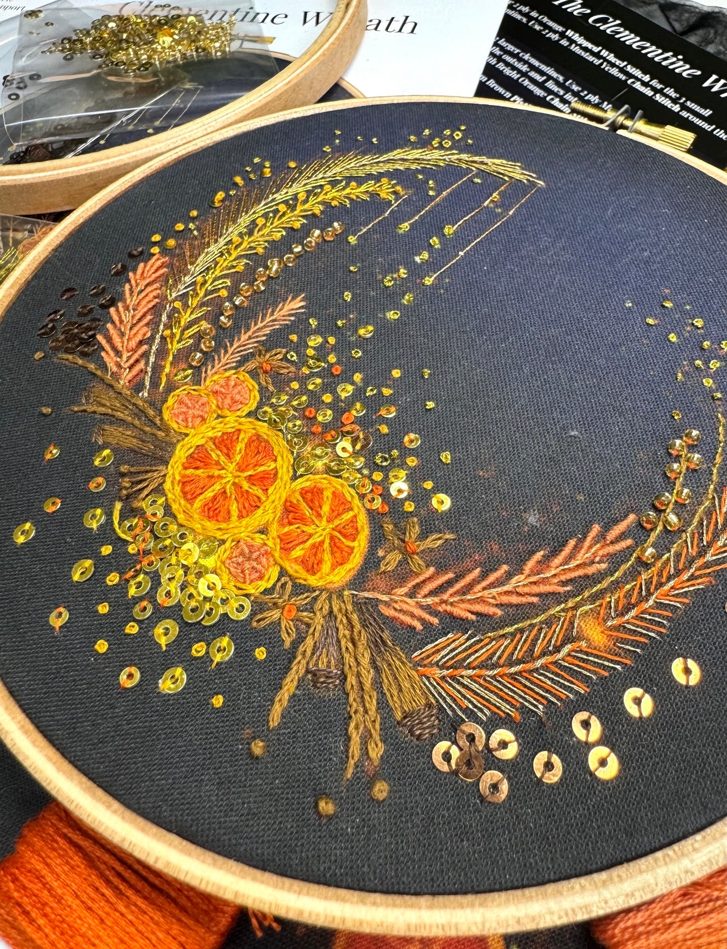 Clementine Wreath Embroidery Kit